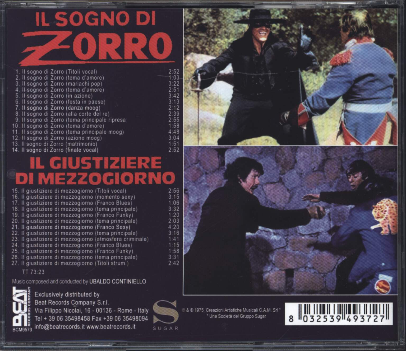 Ubaldo Continiello: Il Sogno Di Zorro / Il Giustiziere Di Mezzogiorno, CD