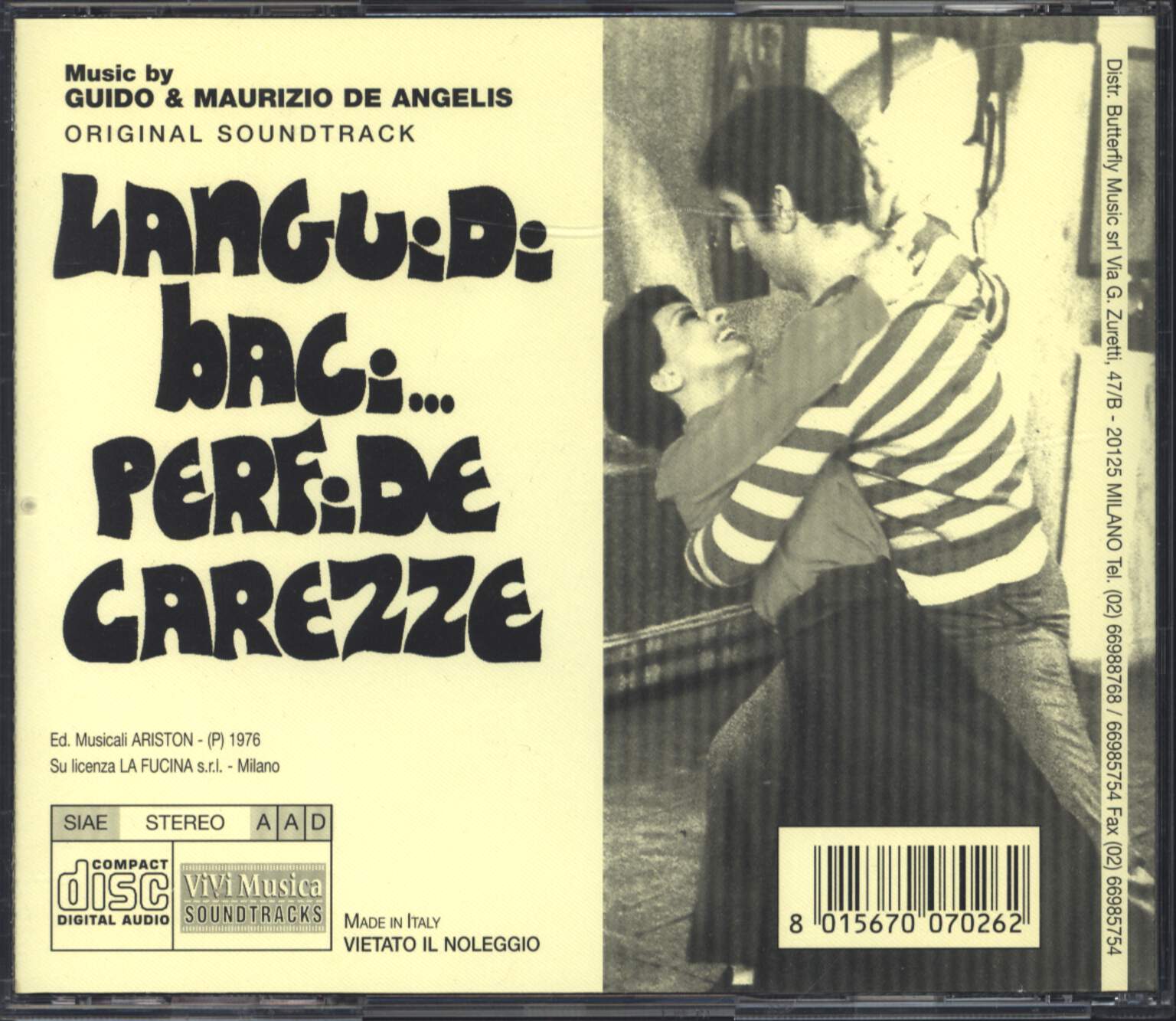 Guido And Maurizio De Angelis: Languidi Baci... Perfide Carezze, CD
