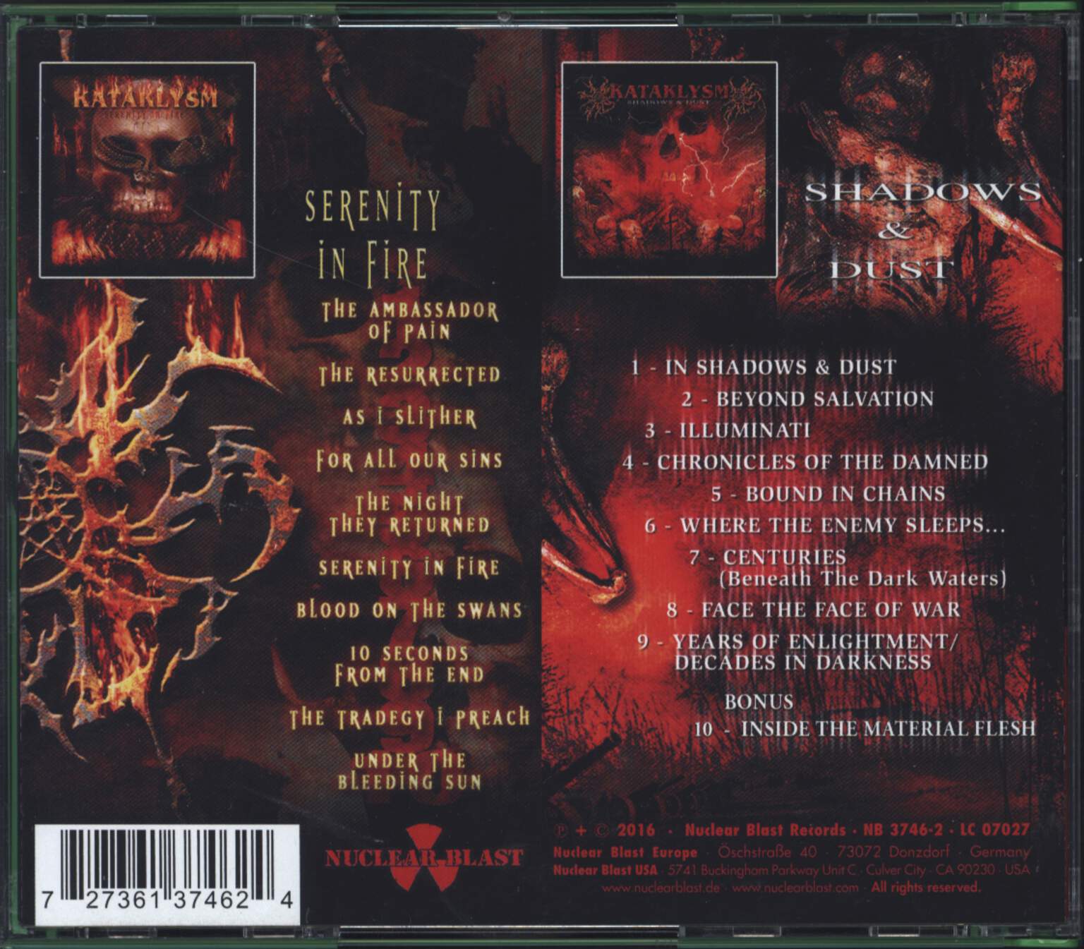 Kataklysm: Serenity In Fire / Shadows & Dust, CD