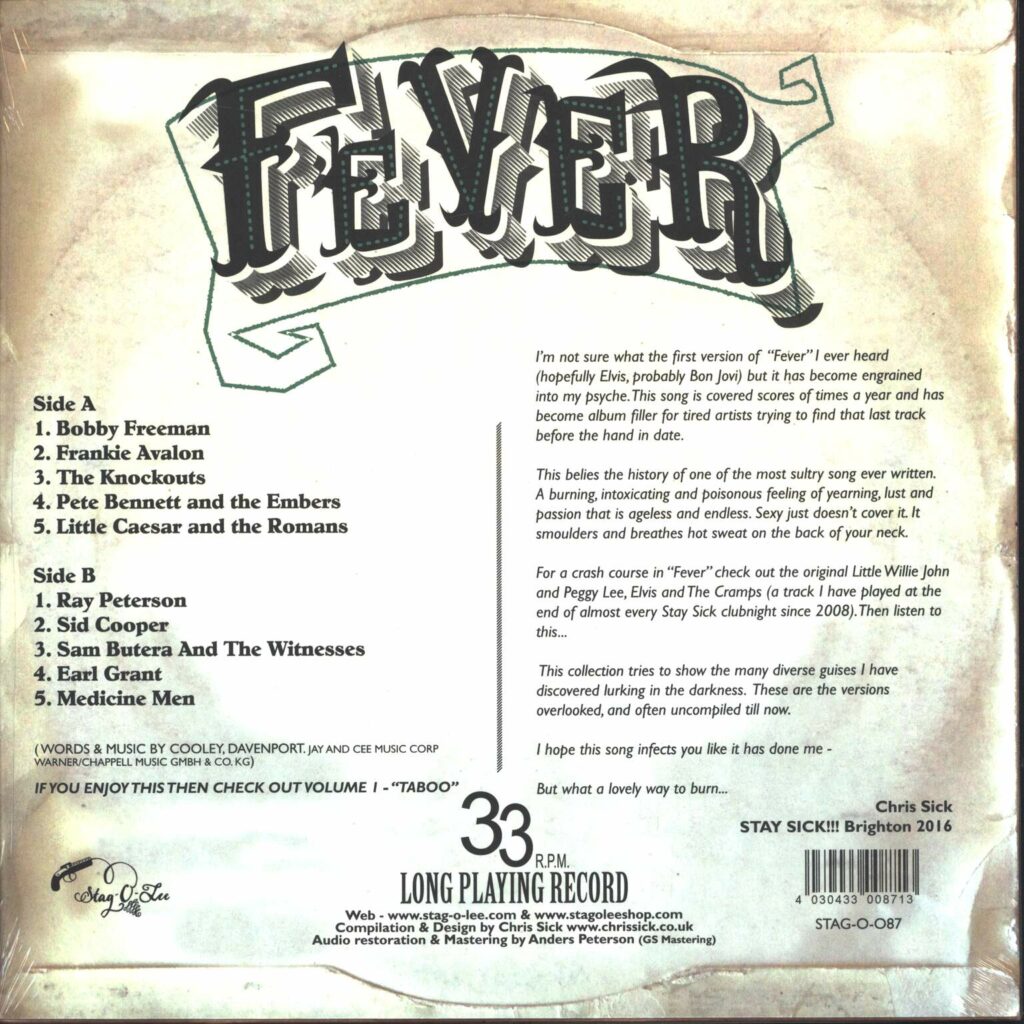 Various: Fever - An Exploration Into The Seductive World Of Fever Volume 2, 10" Vinyl EP