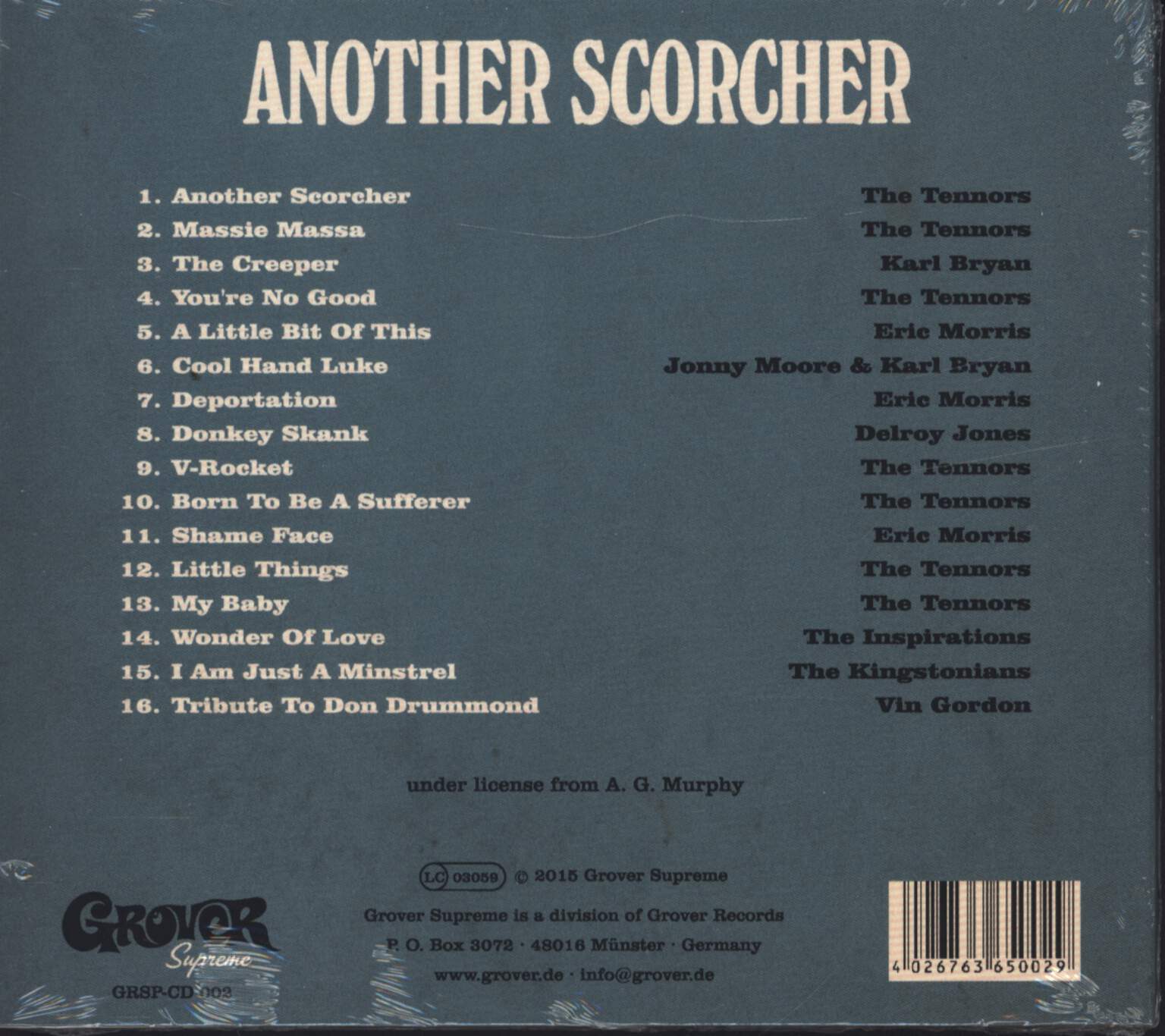 The Tennors & Friends: Another Scorcher, CD