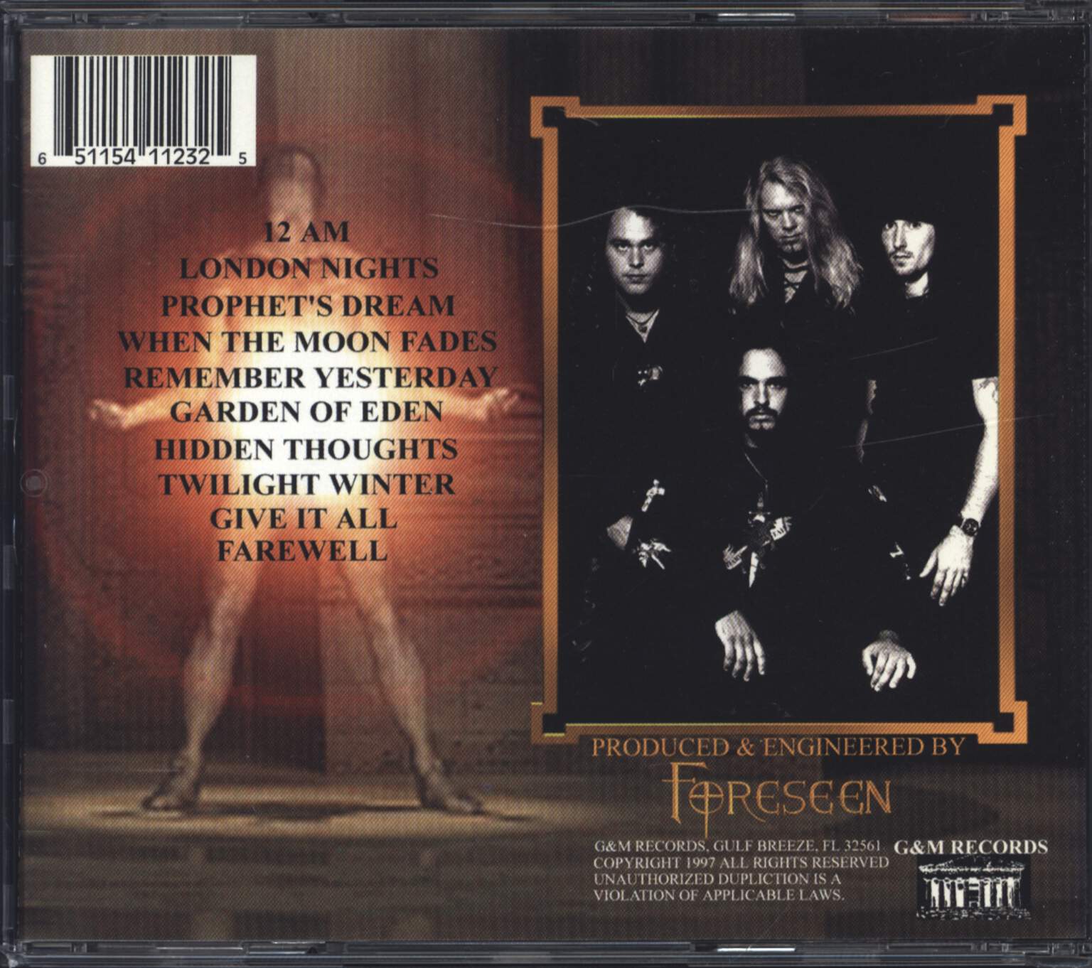 Foreseen: Prophet's Dream, CD