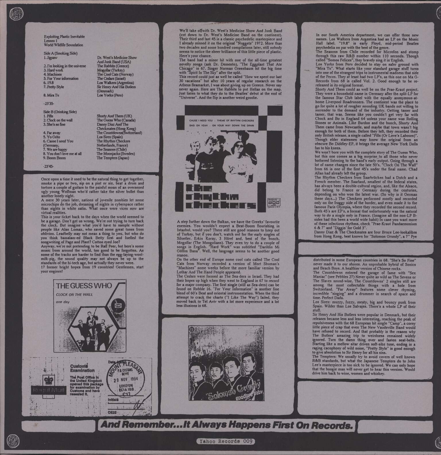 Various: Exploiting Plastic Inevitable (Lesson I: World Wildlife Soundation), LP (Vinyl)