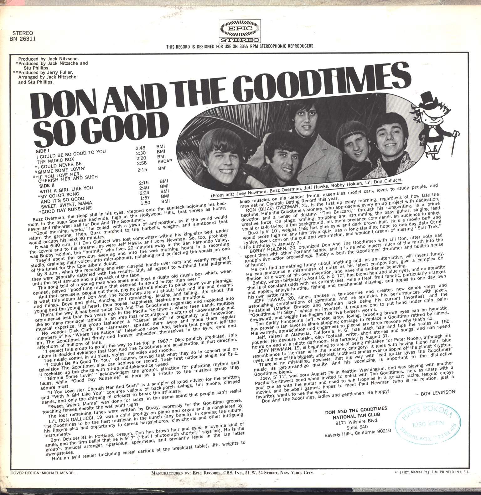Don & The Goodtimes: So Good, LP (Vinyl)