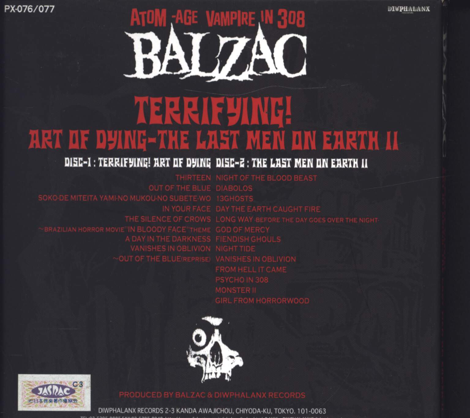 Balzac: Terrifying! Art Of Dying-The Last Men On Earth II, CD