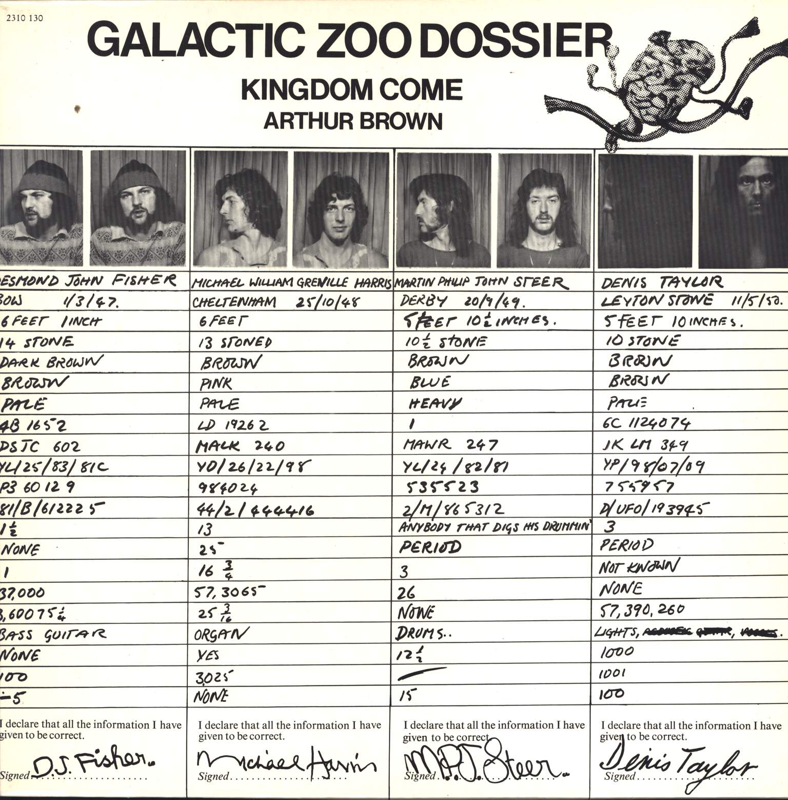 Arthur Brown's Kingdom Come: Galactic Zoo Dossier, LP (Vinyl)