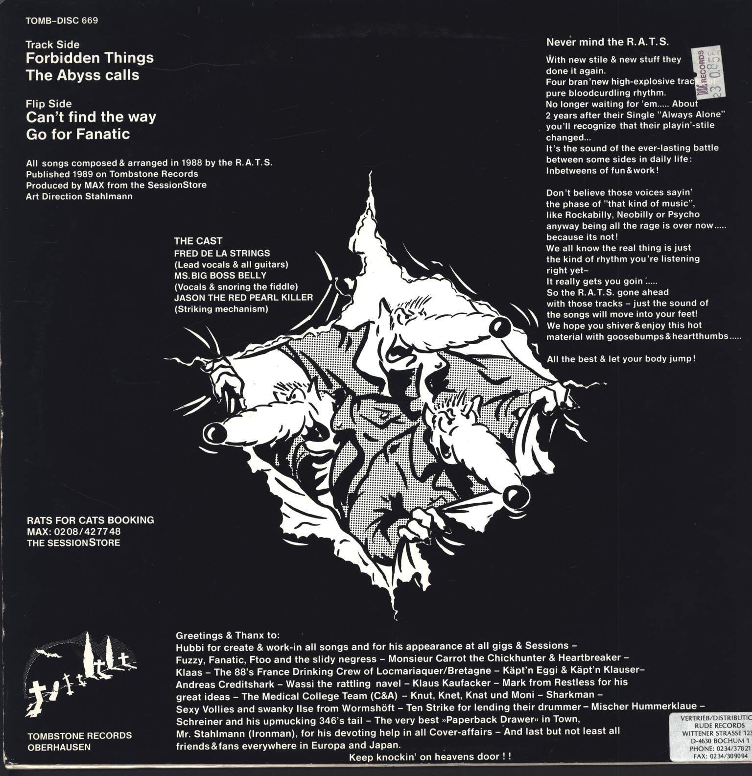 R.A.T.S.: R.A.T.S., Mini LP (Vinyl)