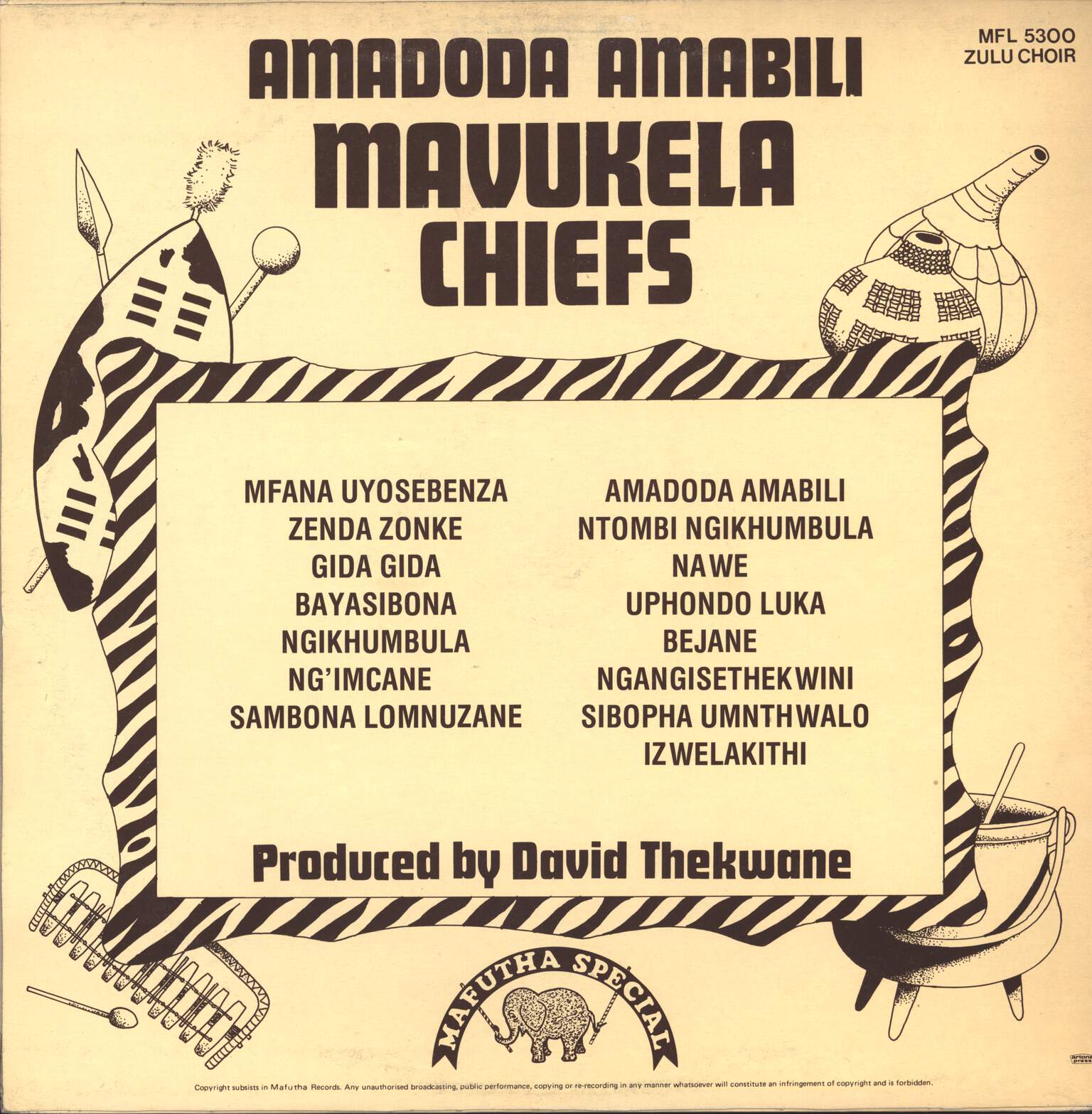 Mavukela Chiefs: Amadoda Amabili, LP (Vinyl)