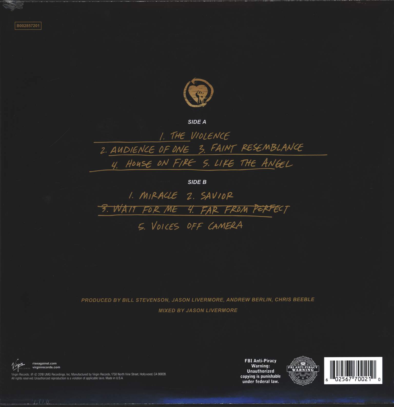 Rise Against: The Ghost Note Symphonies, Vol. 1, LP (Vinyl)