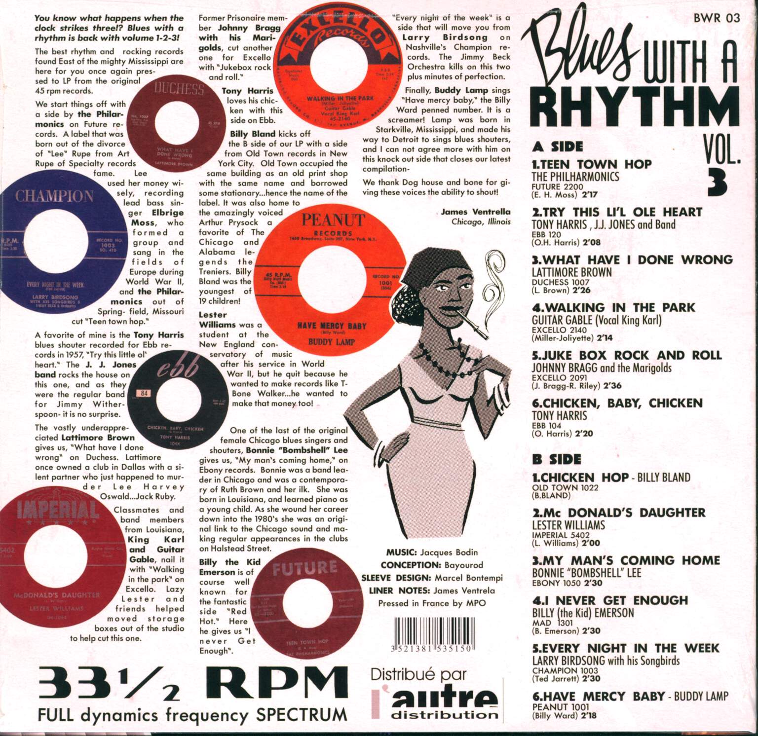 Various: Blues With A Rhythm Vol.3, 10" Vinyl EP