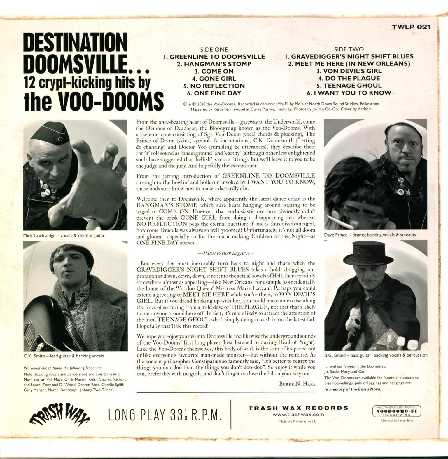 The Voo-Dooms: Destination Doomsville, LP (Vinyl)