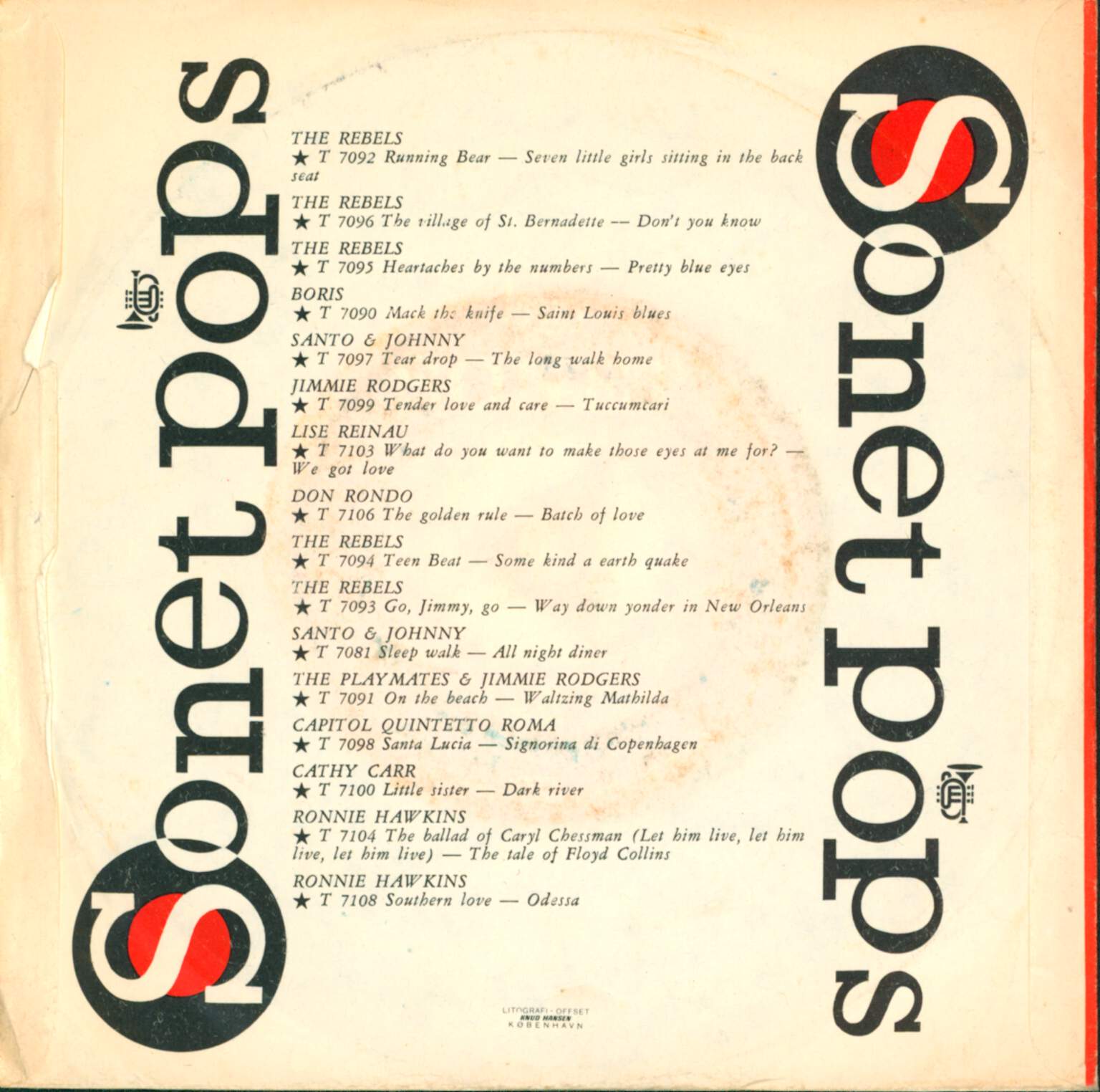 Electric Johnny And His Skyrockets: Black Eyes Rock / Johnny On His Strings, 7" Single (Vinyl)