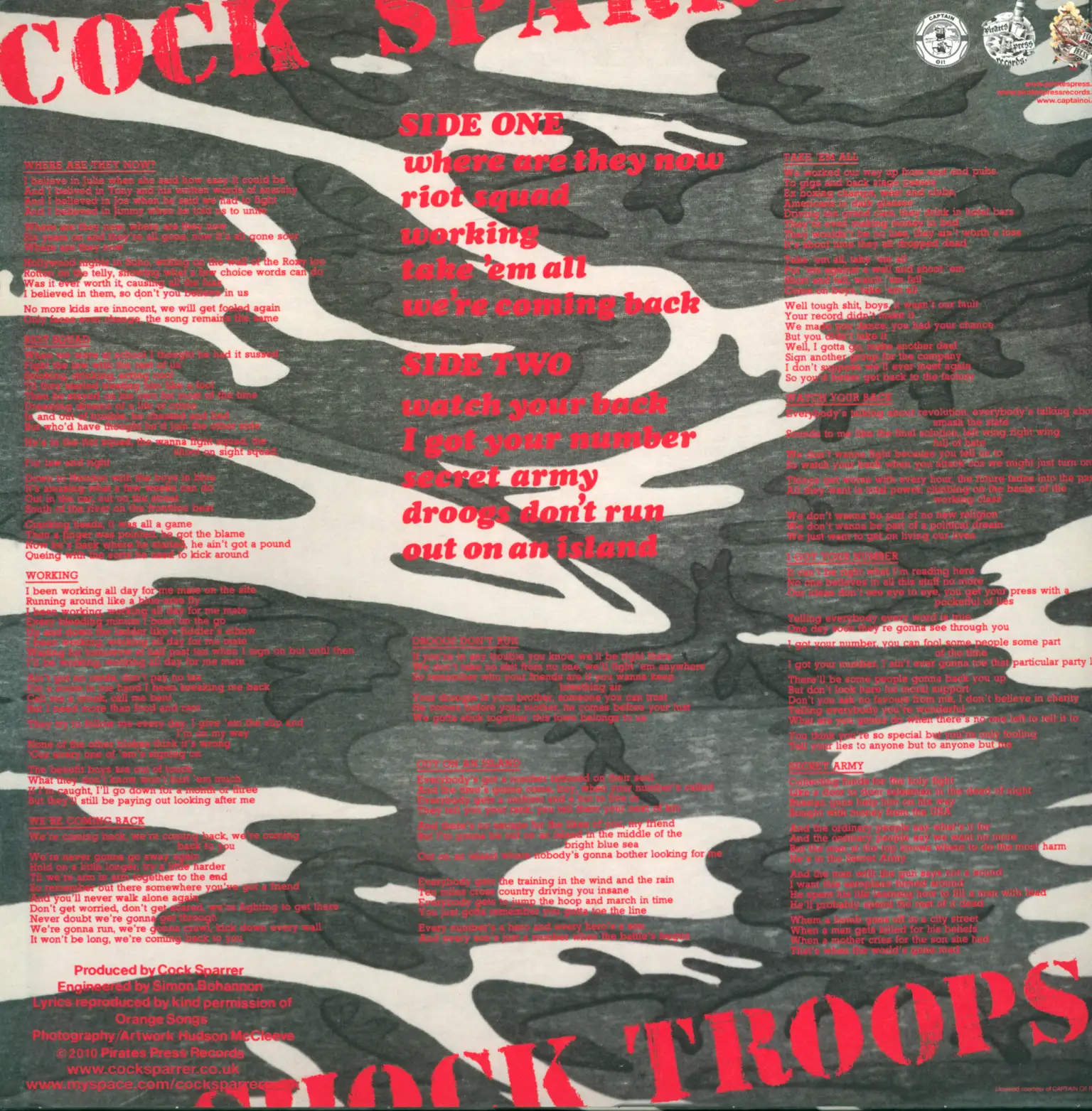 Cock Sparrer: Shock Troops, LP (Vinyl)