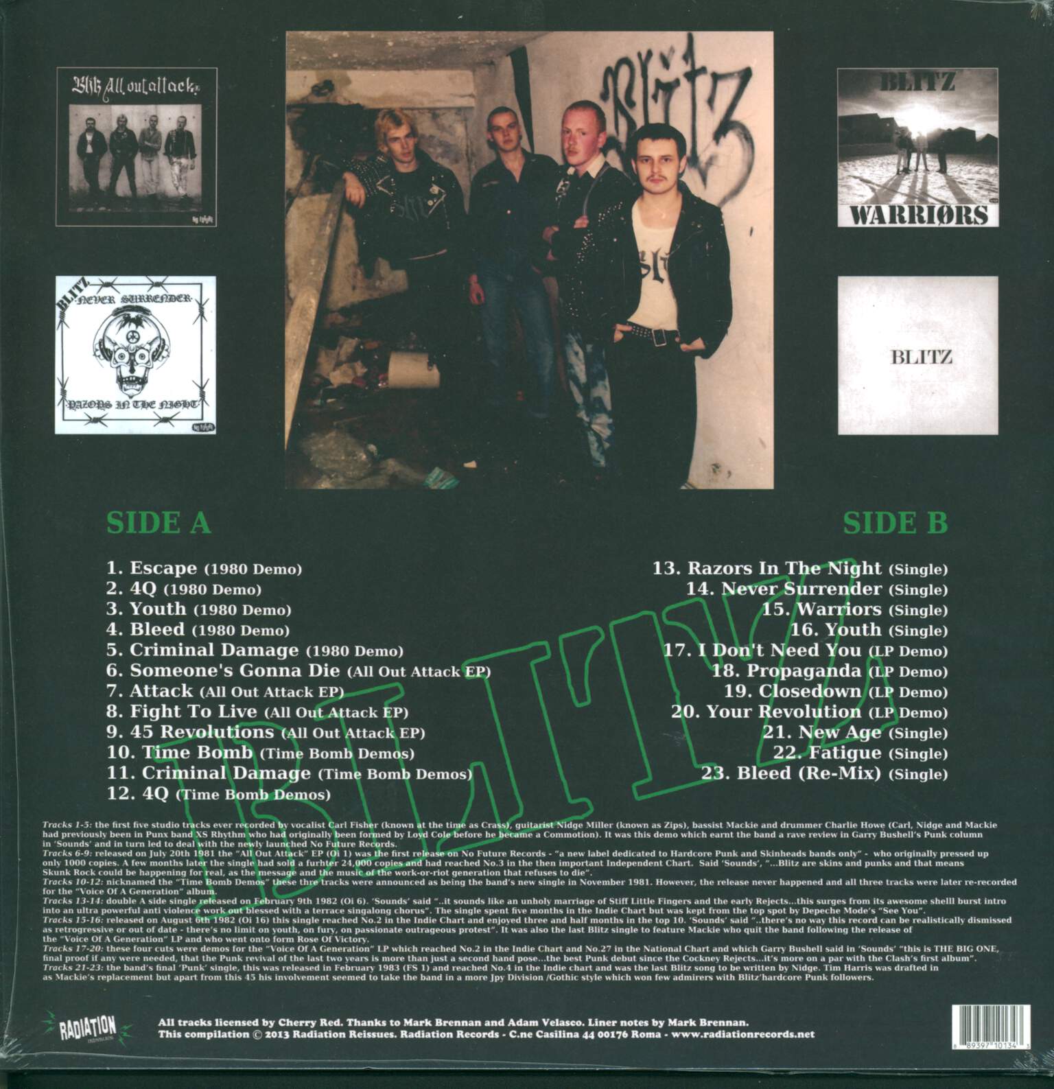 Blitz: Time Bomb Early Singles And Demos Collection, LP (Vinyl)