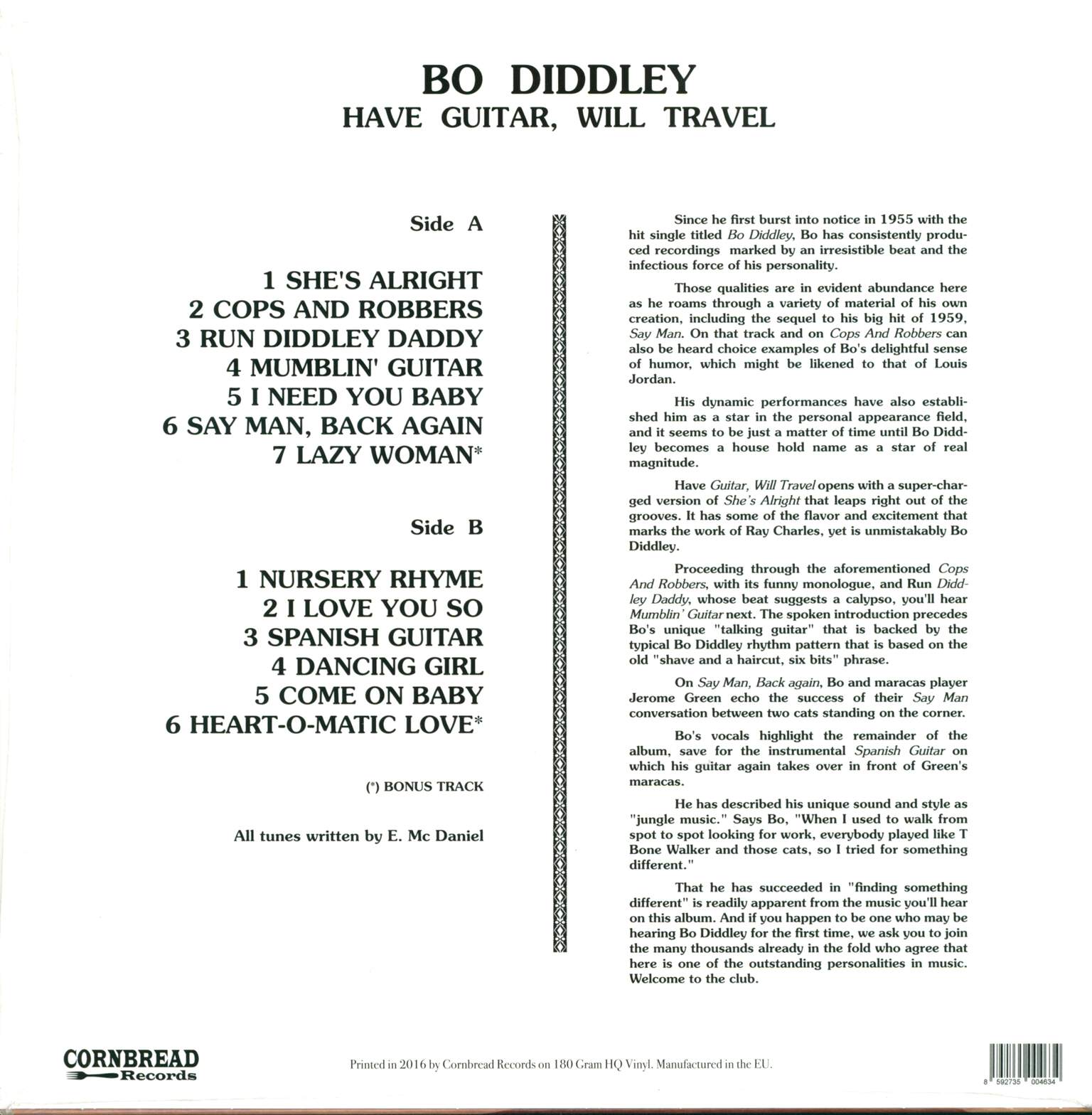 Bo Diddley: Have Guitar, Will Travel, LP (Vinyl)