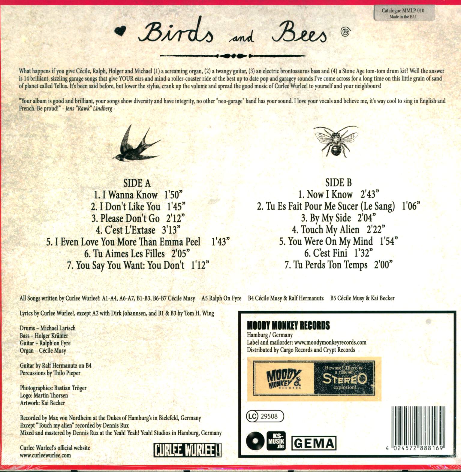 Curlee Wurlee: Birds and Bees, LP (Vinyl)