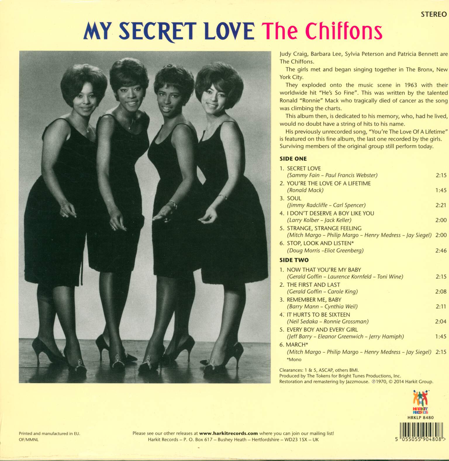 The Chiffons: My Secret Love, LP (Vinyl)