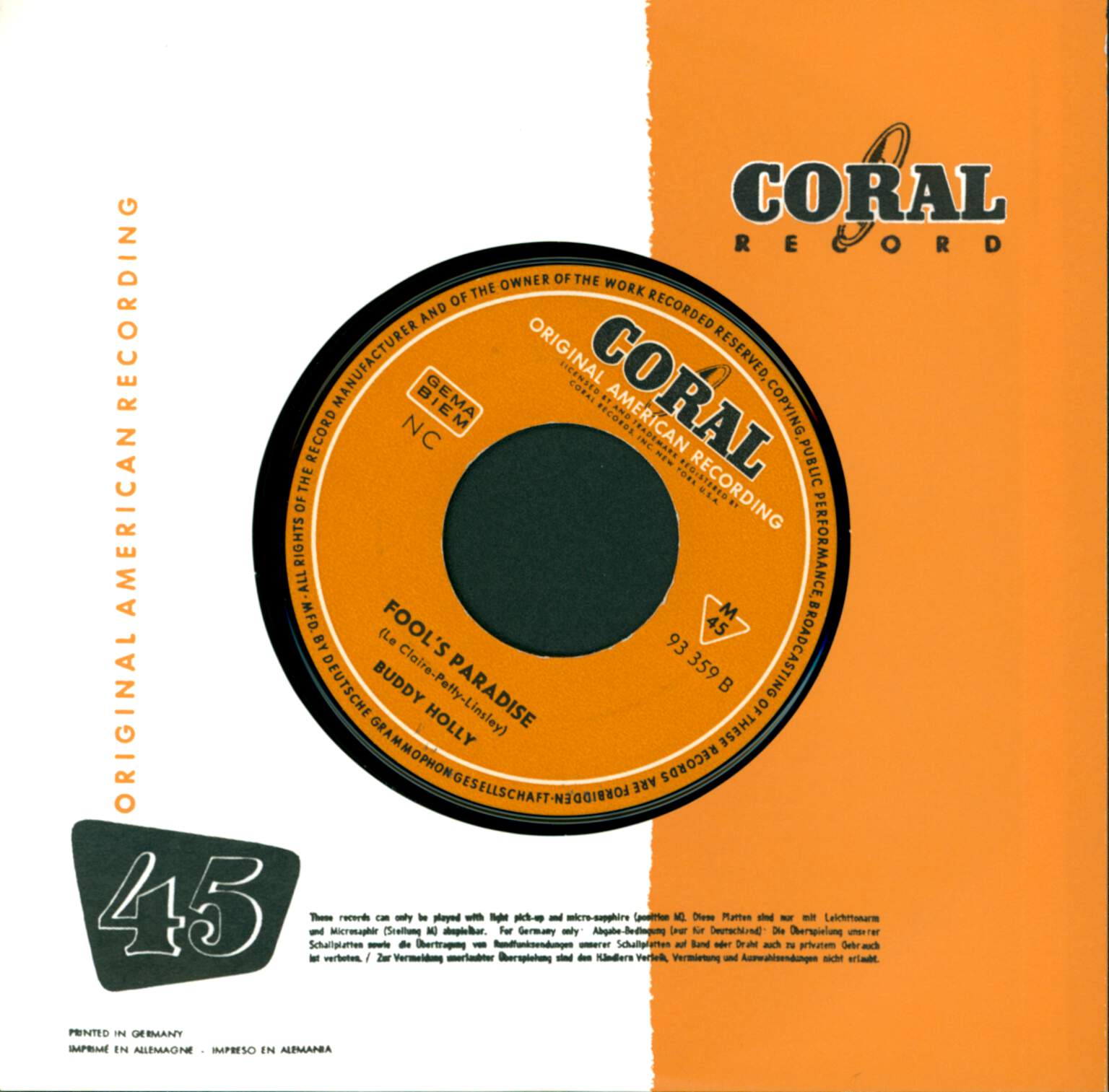 Buddy Holly: Wishing, 7" Single (Vinyl)