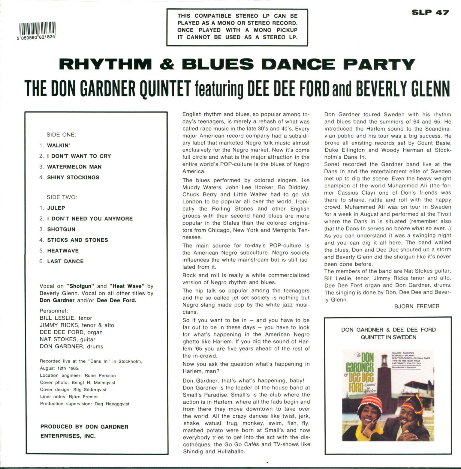 Don Gardner Quintet: Rhythm & Blues Dance Party, LP (Vinyl)