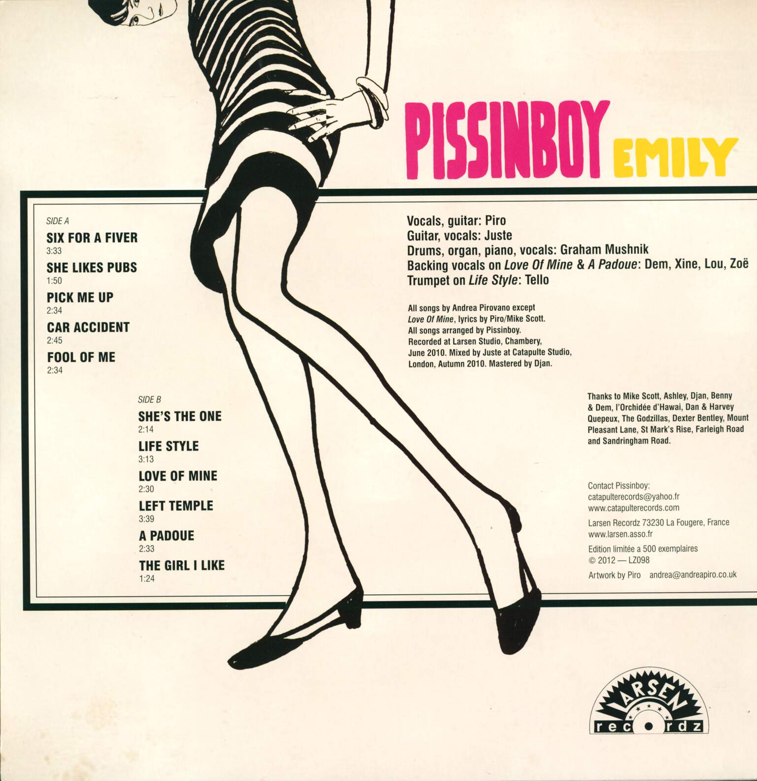 Pissinboy: Emily, LP (Vinyl)
