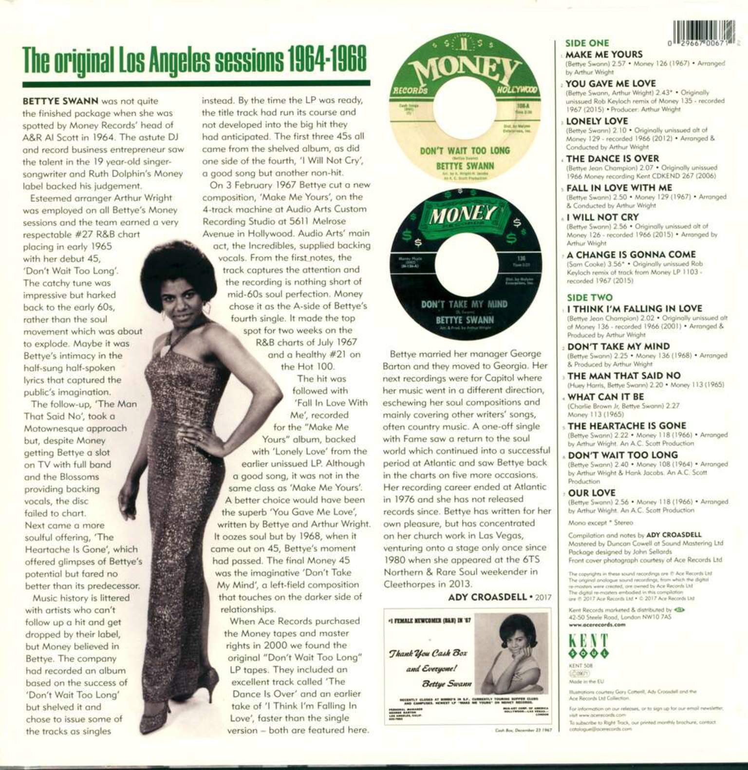 Bettye Swann: The Money Masters, LP (Vinyl)