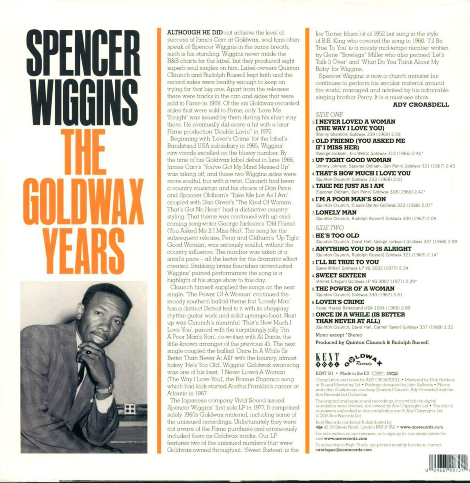 Spencer Wiggins: The Goldwax Years, LP (Vinyl)