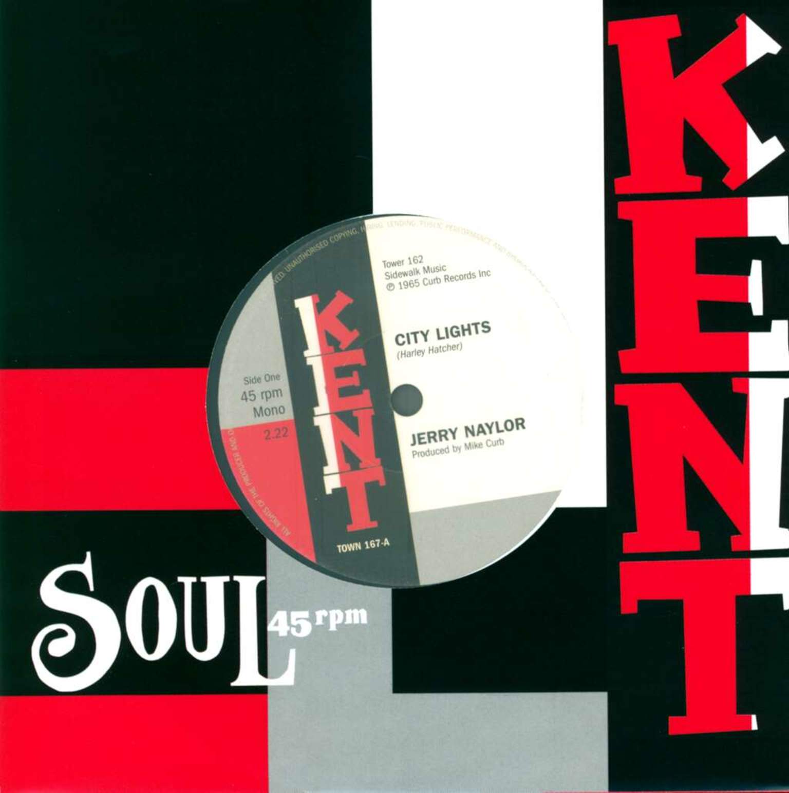 Jerry Naylor: City Lights / Can't Get Too Much Love, 7" Single (Vinyl)