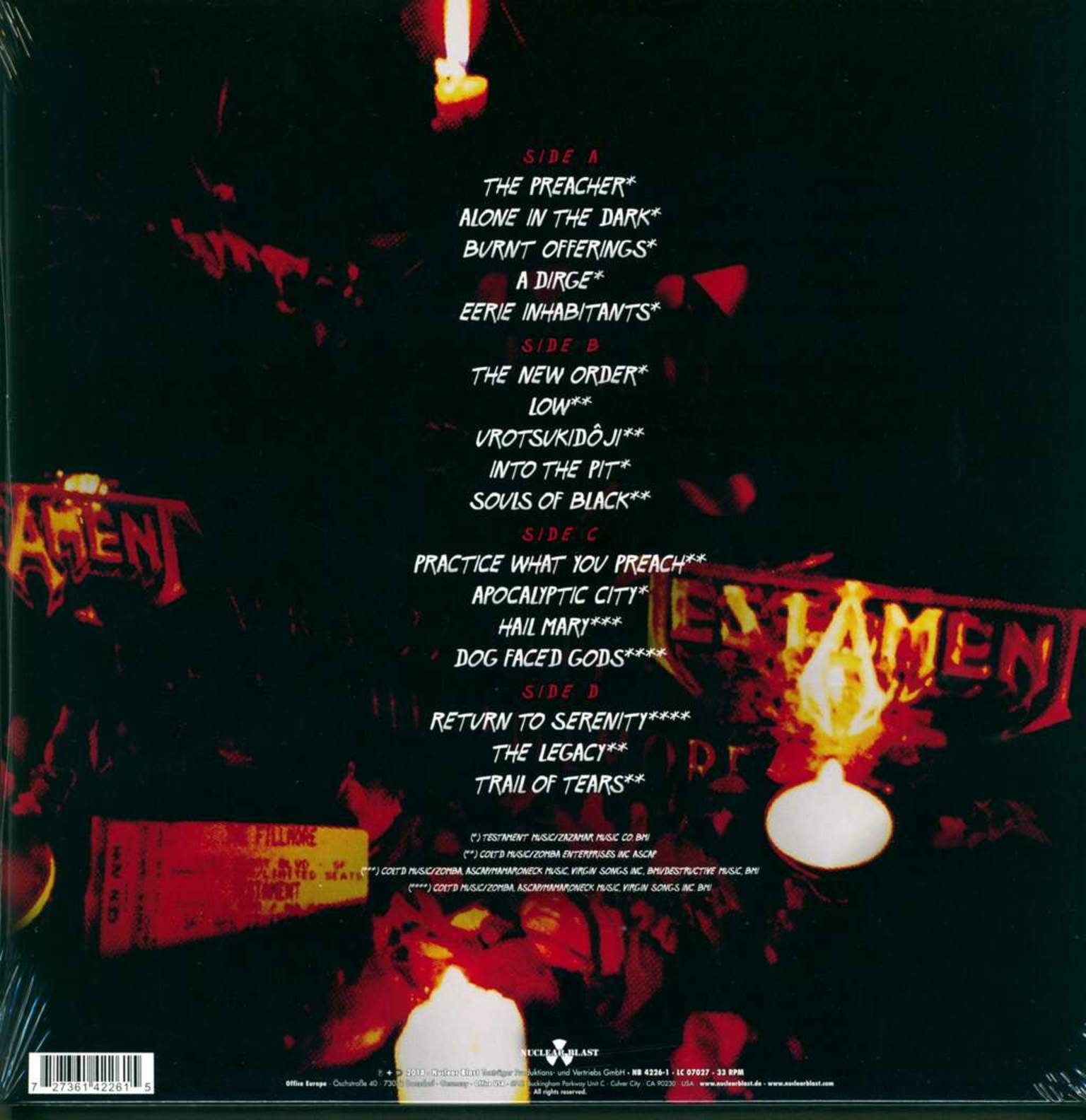 Testament: Live At The Fillmore, LP (Vinyl)