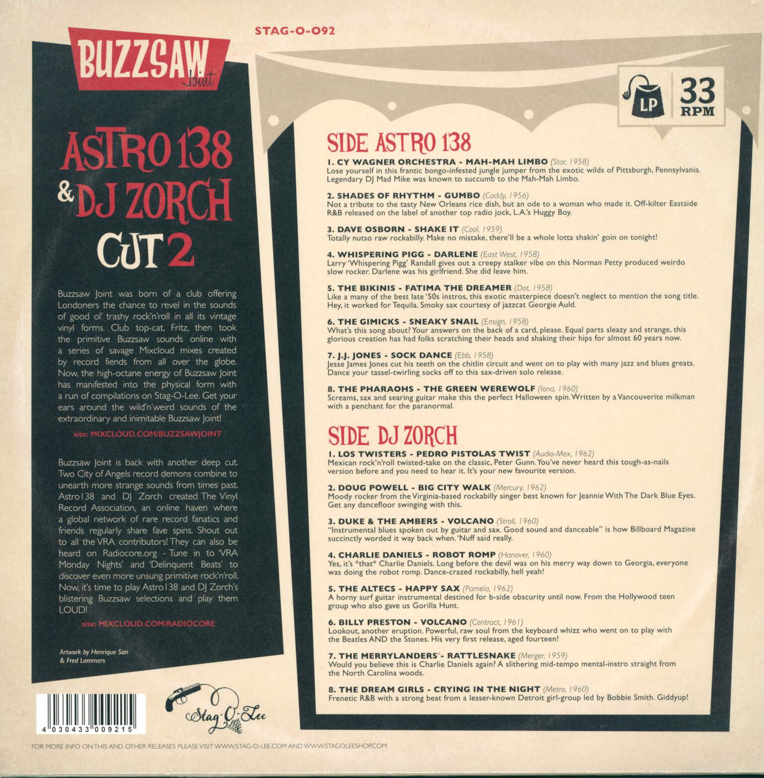 Various: Buzzsaw Joint - Astro 138 & DJ Zorch Cut 2, LP (Vinyl)