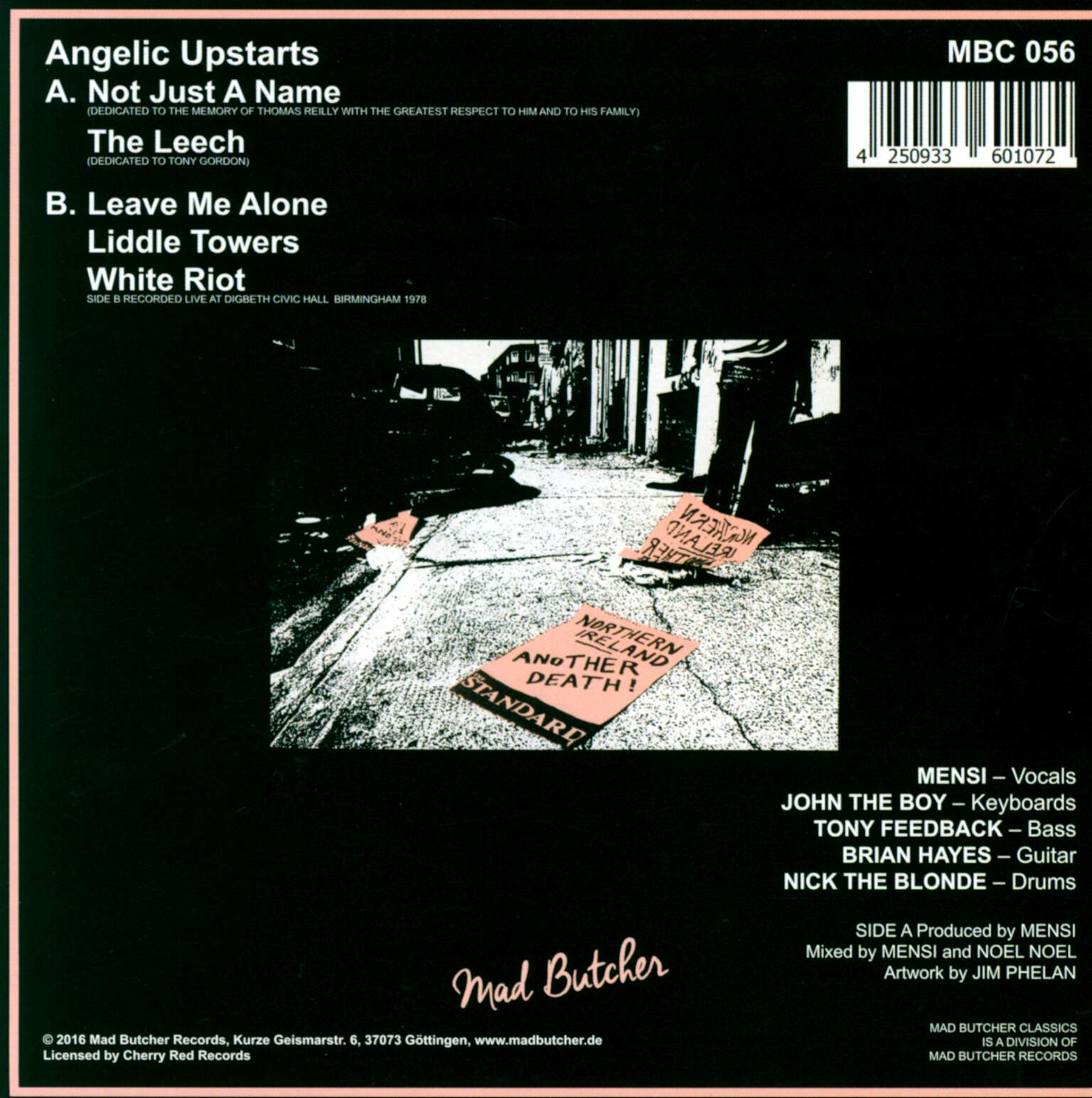 Angelic Upstarts: Not Just A Name, 7" Single (Vinyl)
