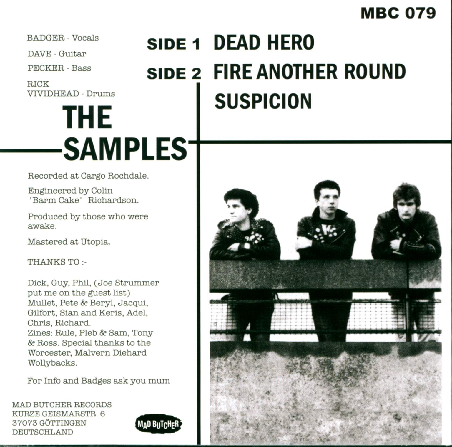 The Samples: Dead Hero, 7" Single (Vinyl)