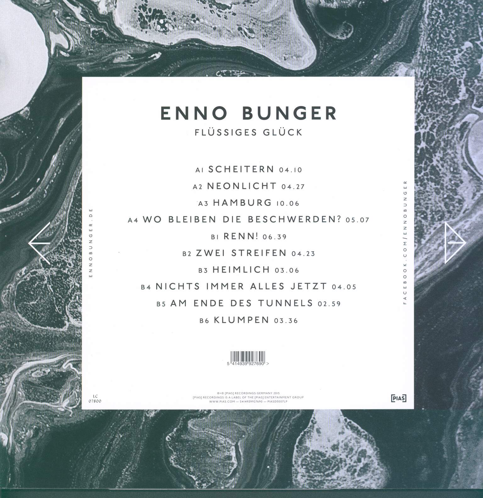 Enno Bunger: Flüssiges Glück, LP (Vinyl)