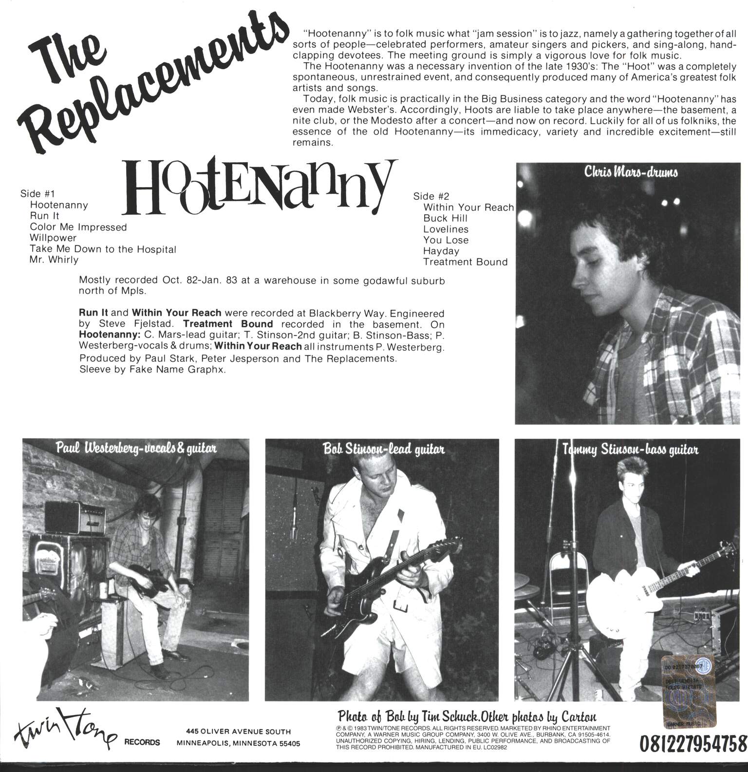 The Replacements: Hootenanny, LP (Vinyl)