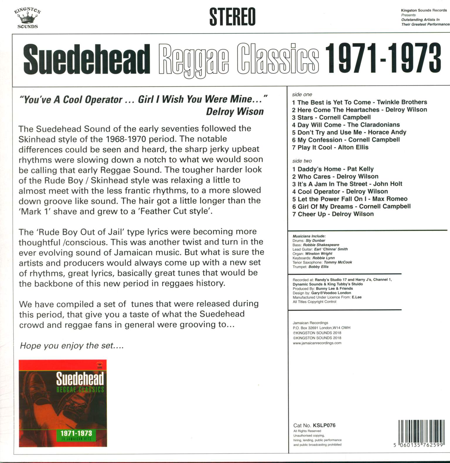 Various: Suedehead Reggae Classics (1971-1973 14 Jamaican Hits), LP (Vinyl)