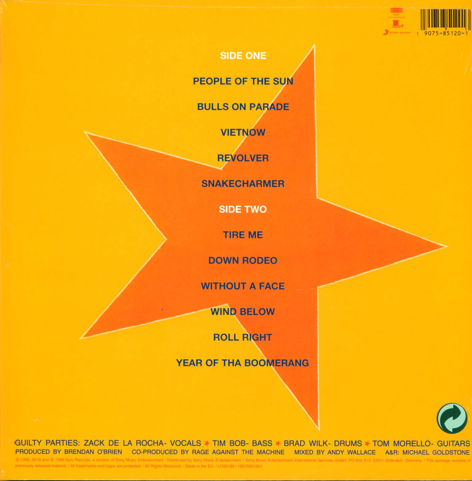 Rage Against the Machine: Evil Empire, LP (Vinyl)