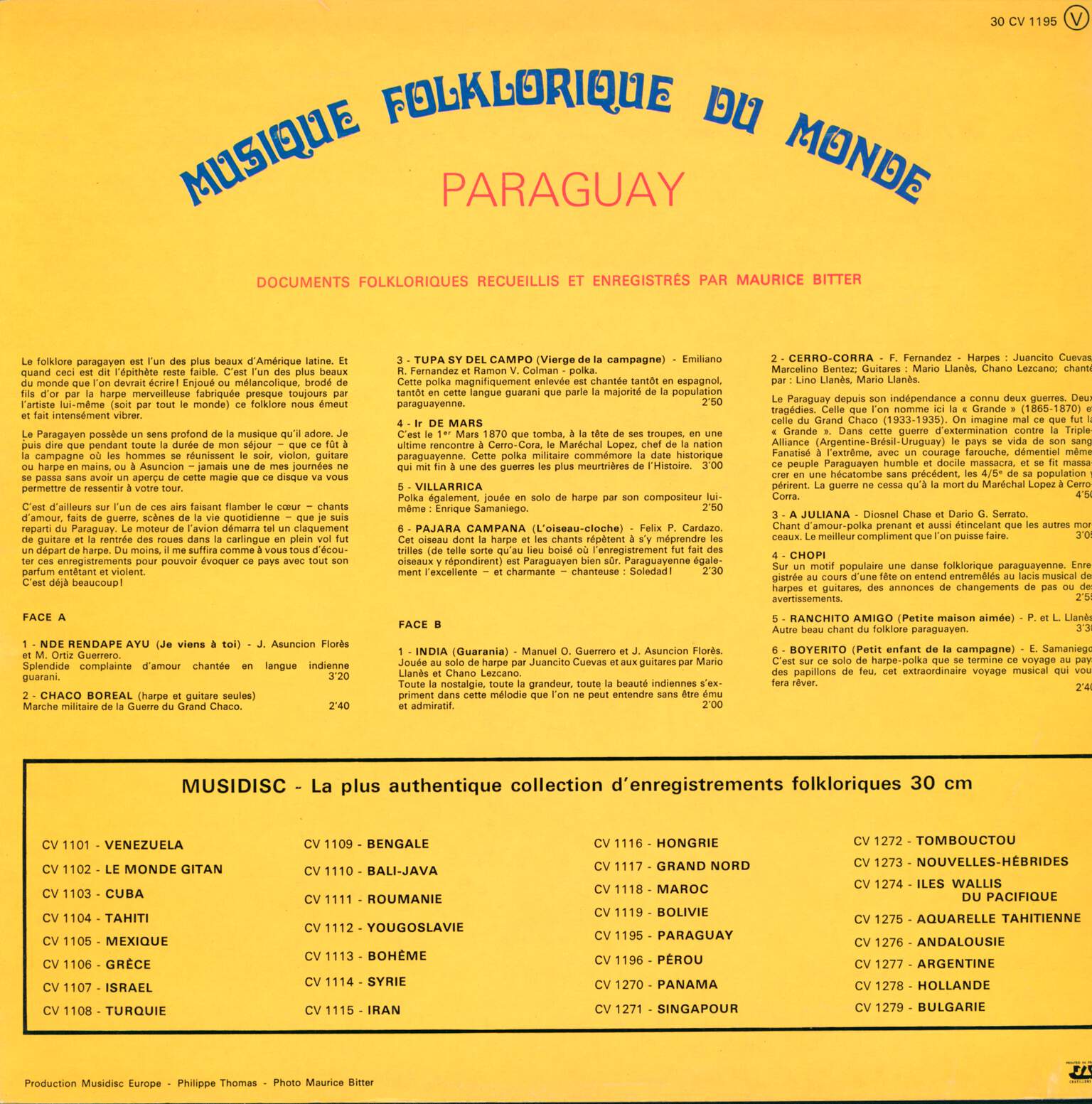 Maurice Bitter: Paraguay, LP (Vinyl)