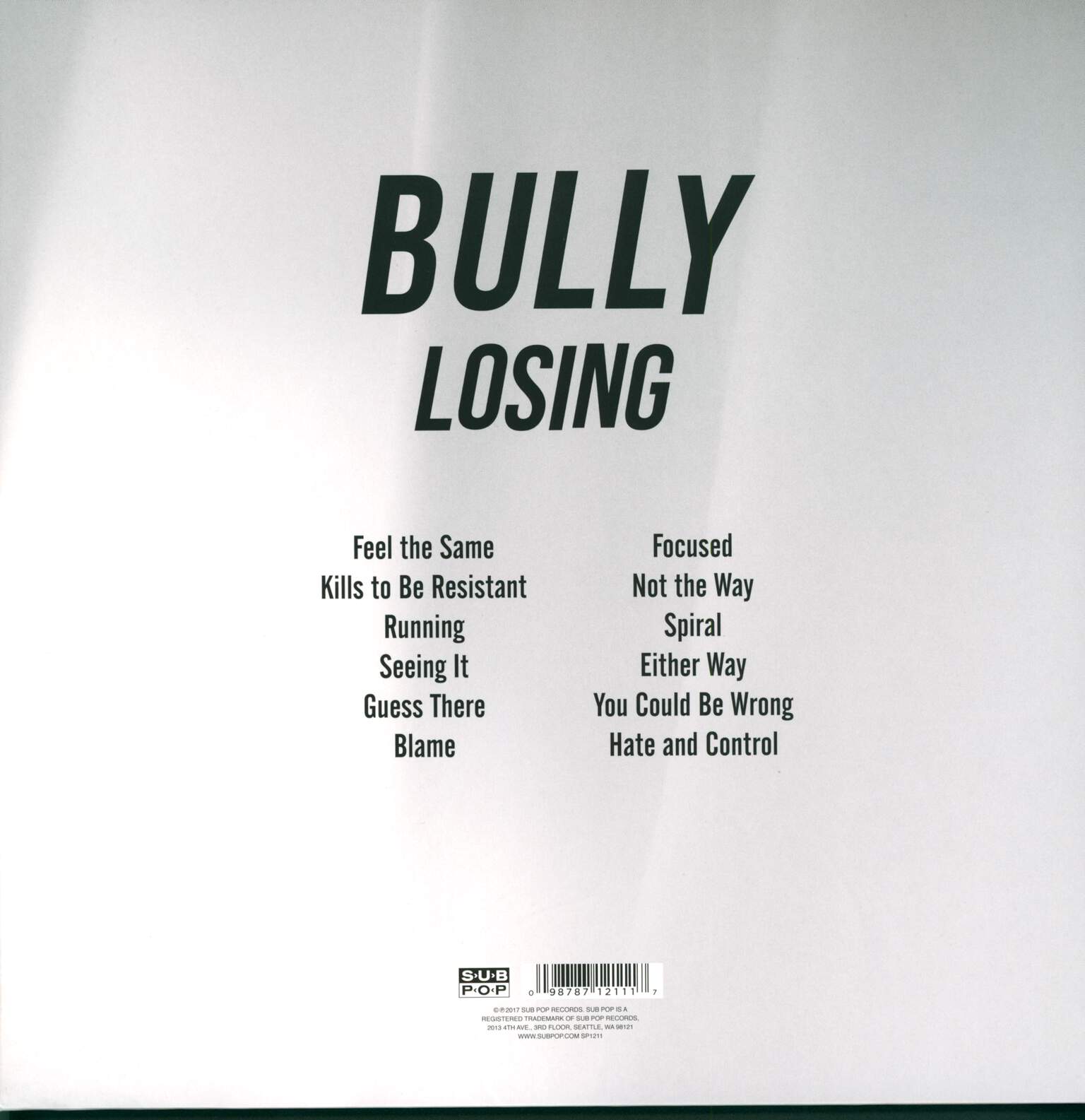 Bully: Losing, LP (Vinyl)