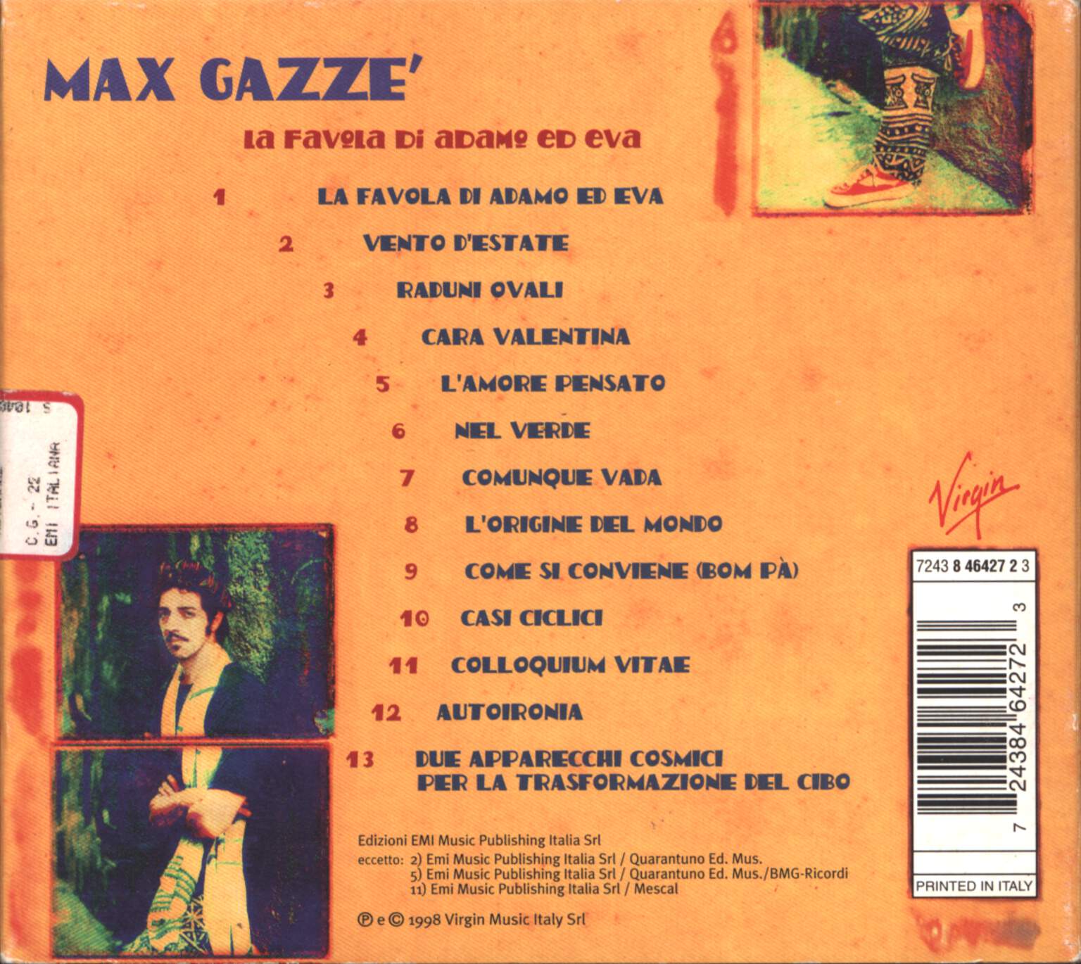 Max Gazzè: La Favola Di Adamo Ed Eva, CD