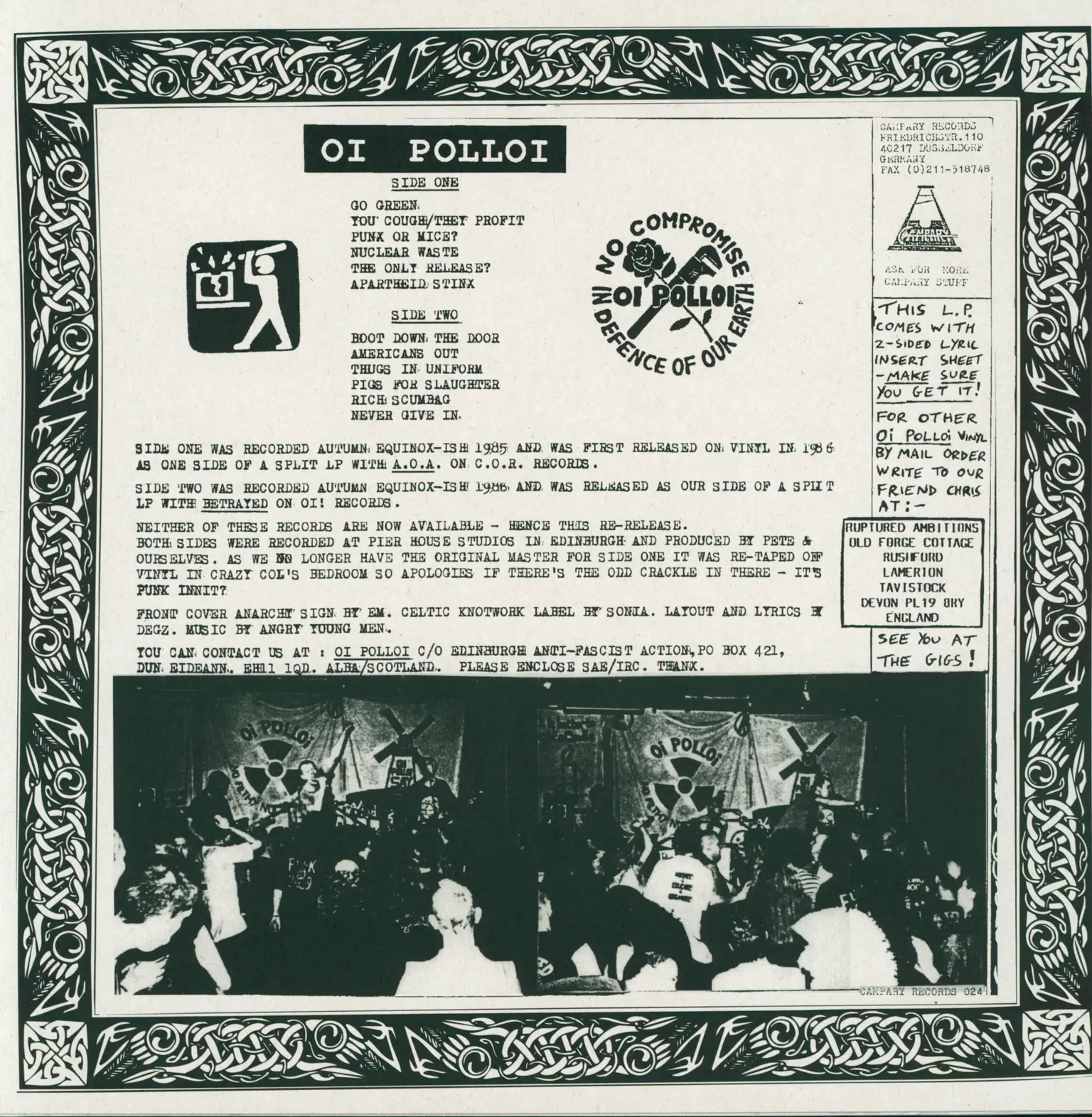 Oi Polloi: Fight Back!, LP (Vinyl)