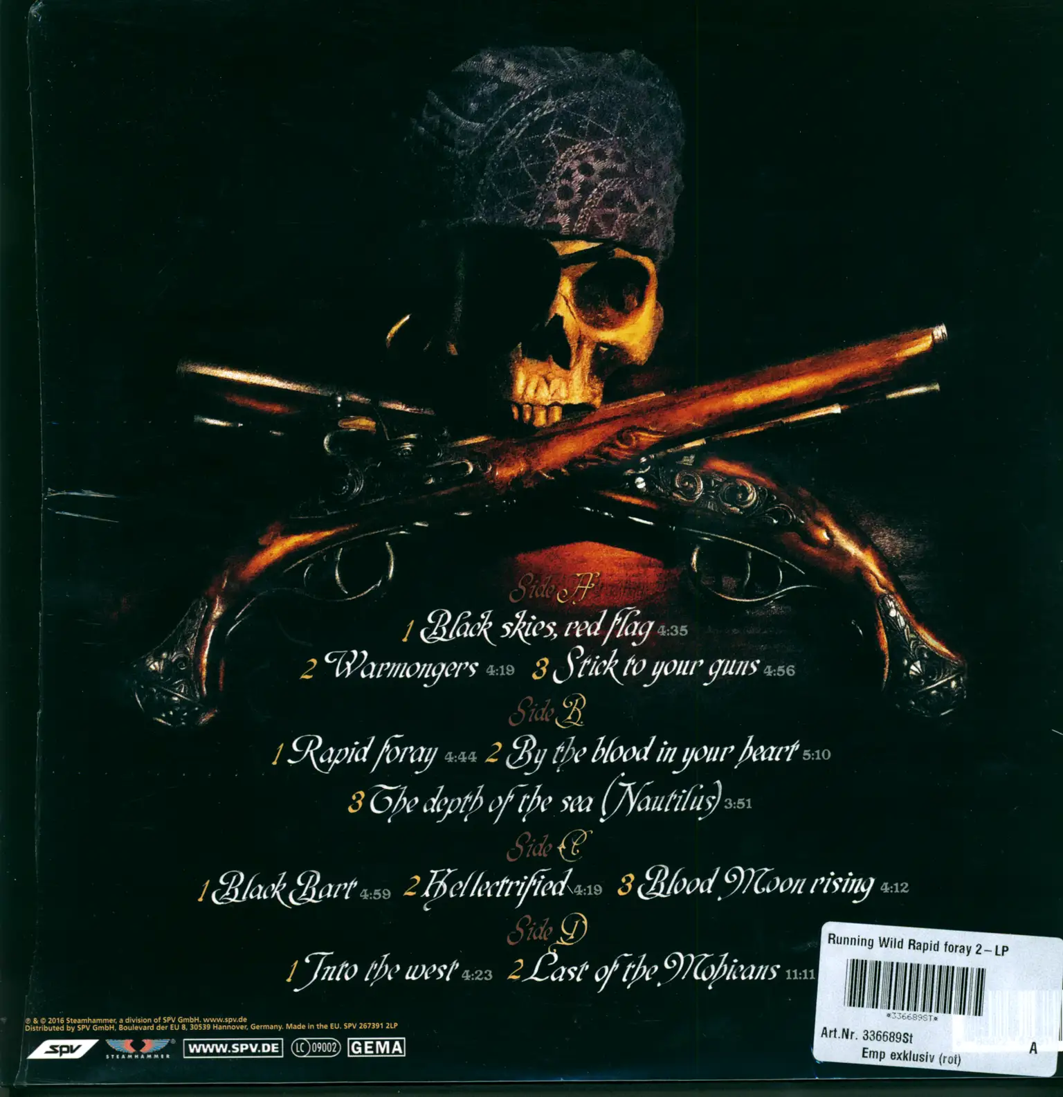 Running Wild: Rapid Foray, 2×LP (Vinyl)