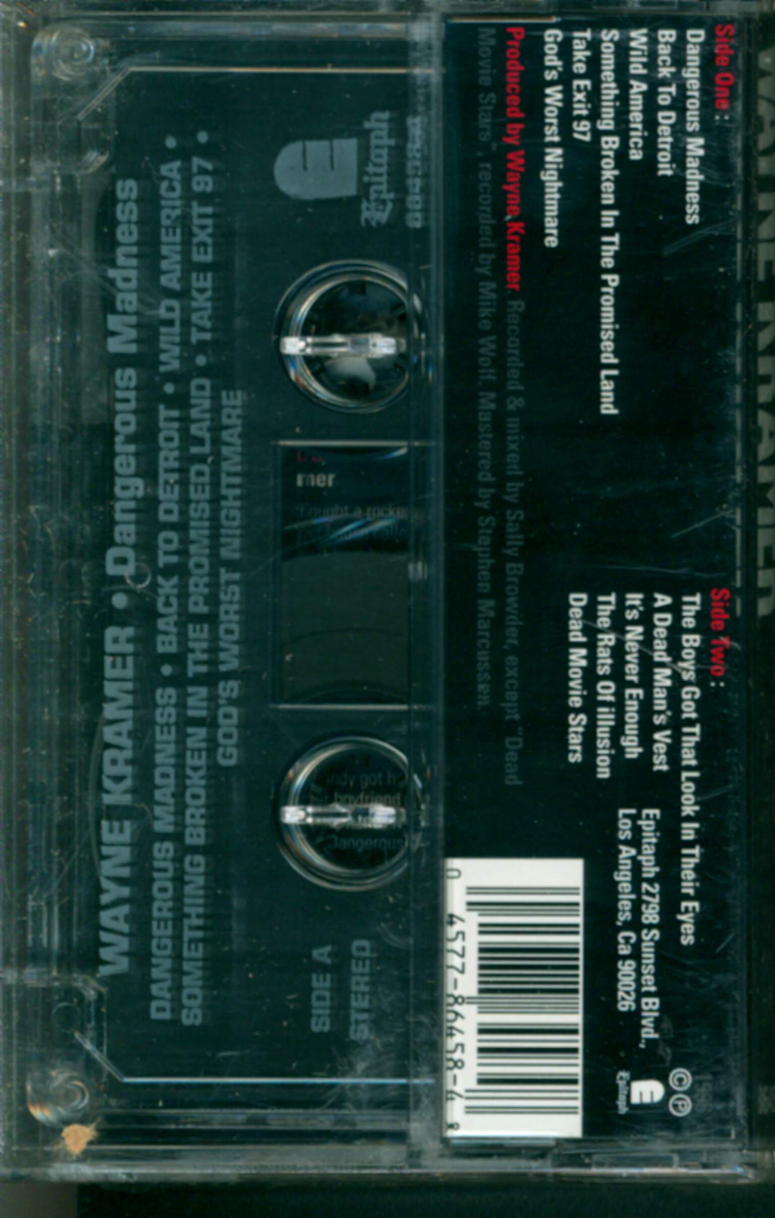 Wayne Kramer: Dangerous Madness, Tape