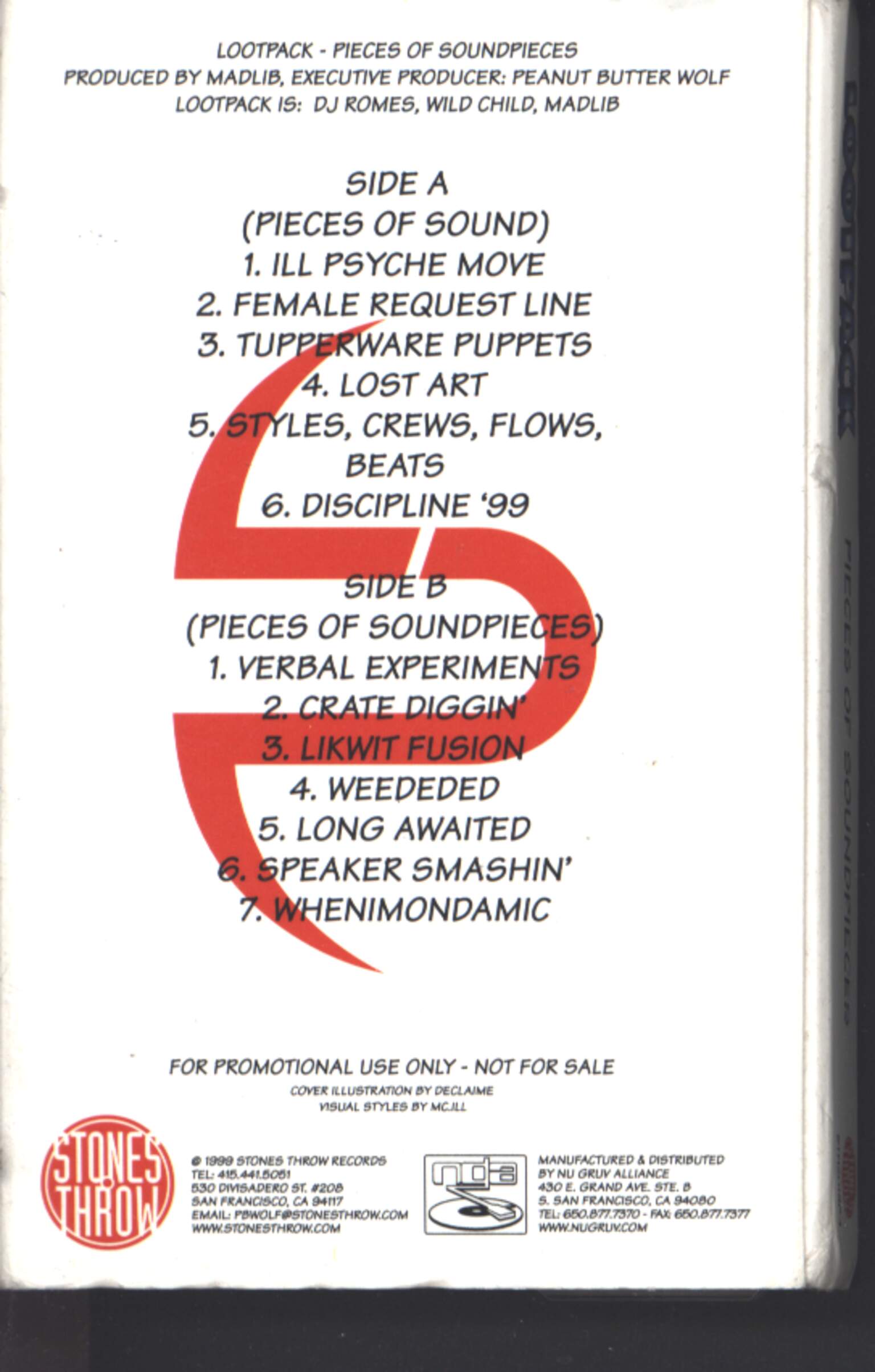 Lootpack: Pieces Of Soundpieces, Tape