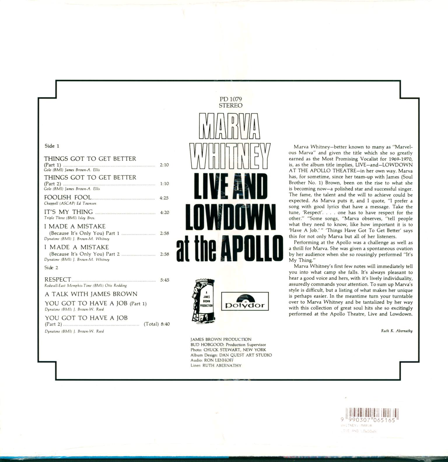 Marva Whitney: Live & Lowdown At The Apollo, LP (Vinyl)