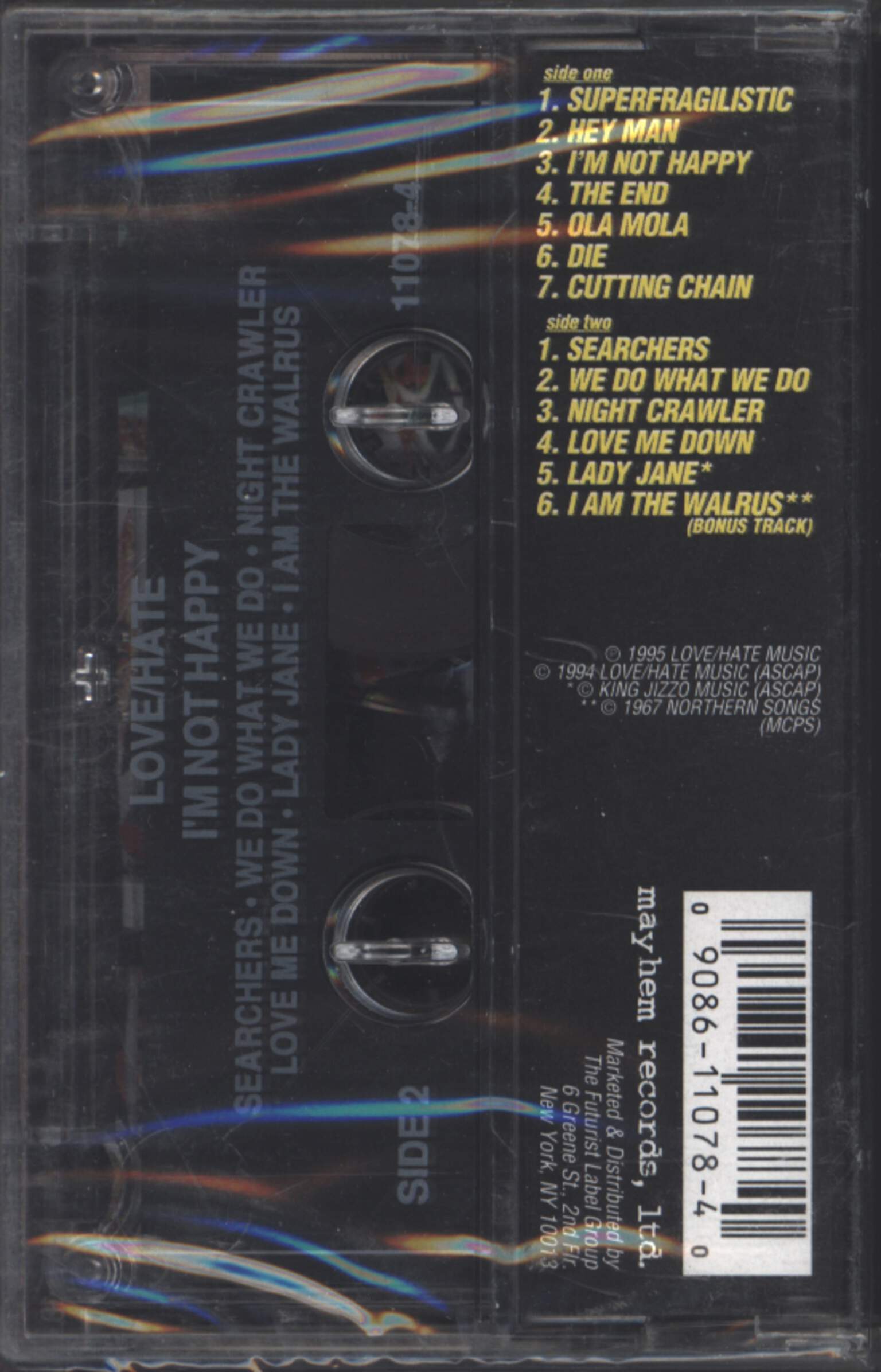 Love/Hate: I'm Not Happy, Compact Cassette