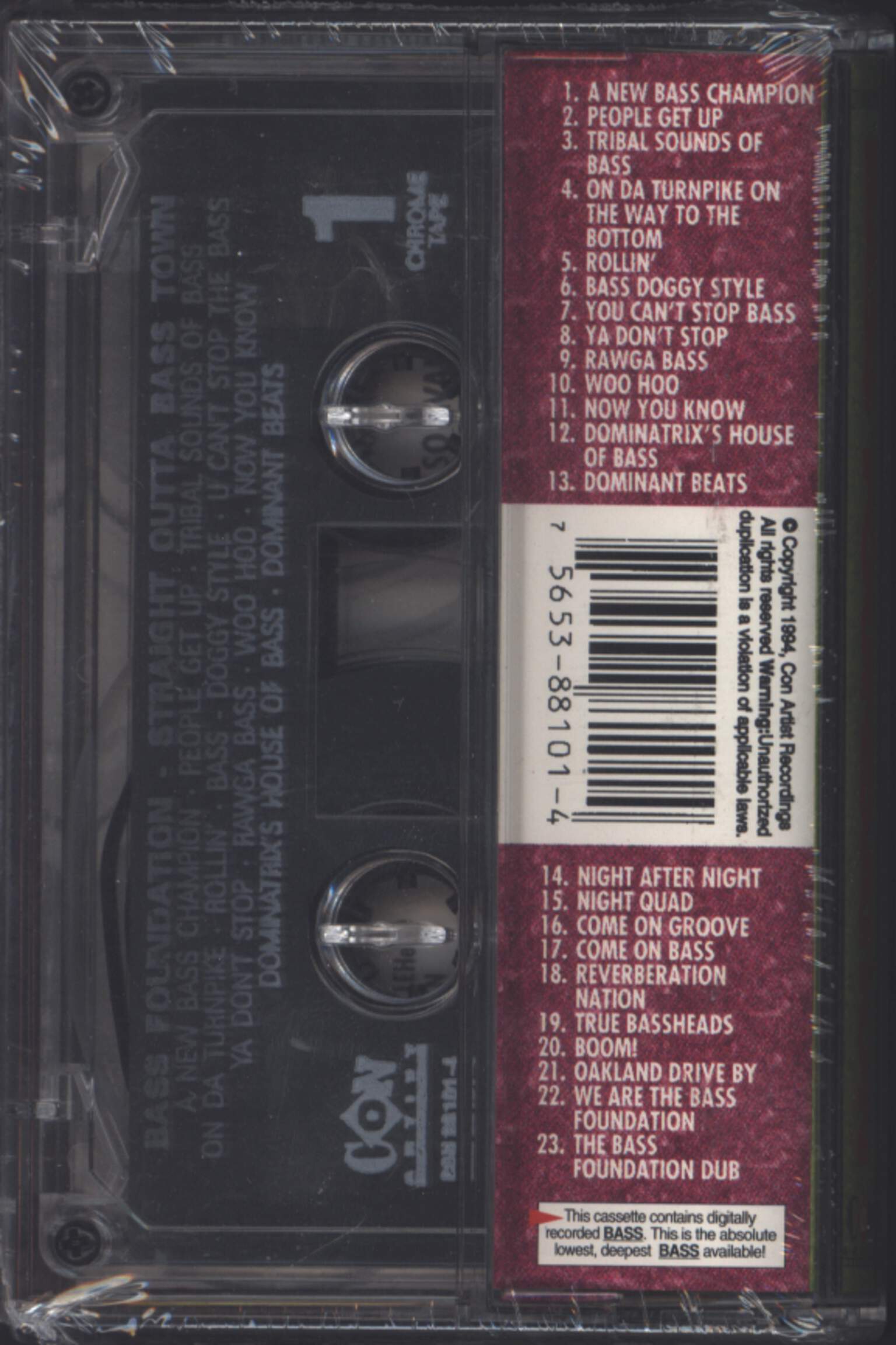 Bass Foundation: Straight Outta Bass Town, Compact Cassette