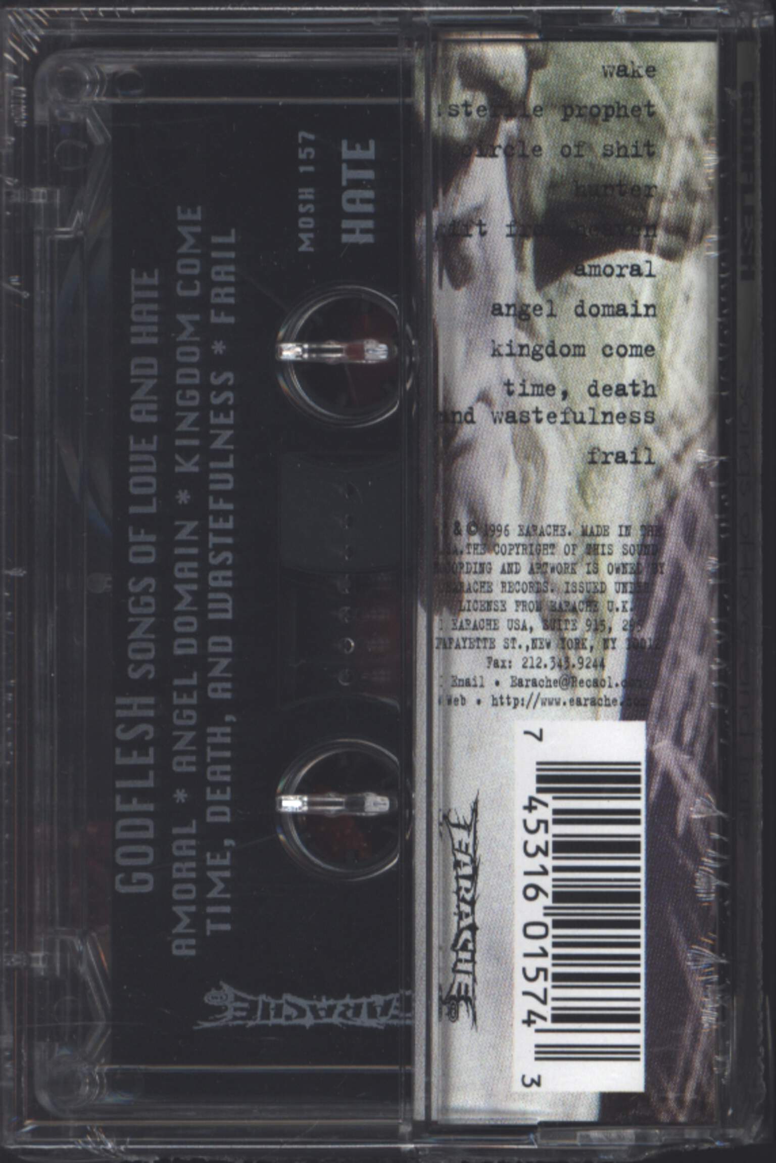 Godflesh: Songs Of Love And Hate, Compact Cassette