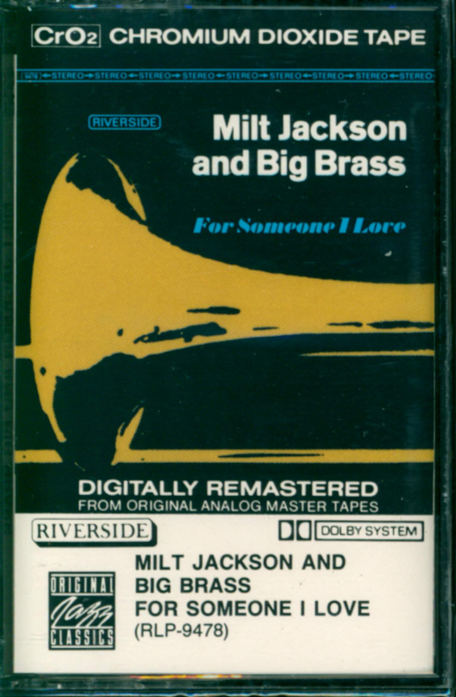 Milt Jackson And Big Brass: For Someone I Love, Tape