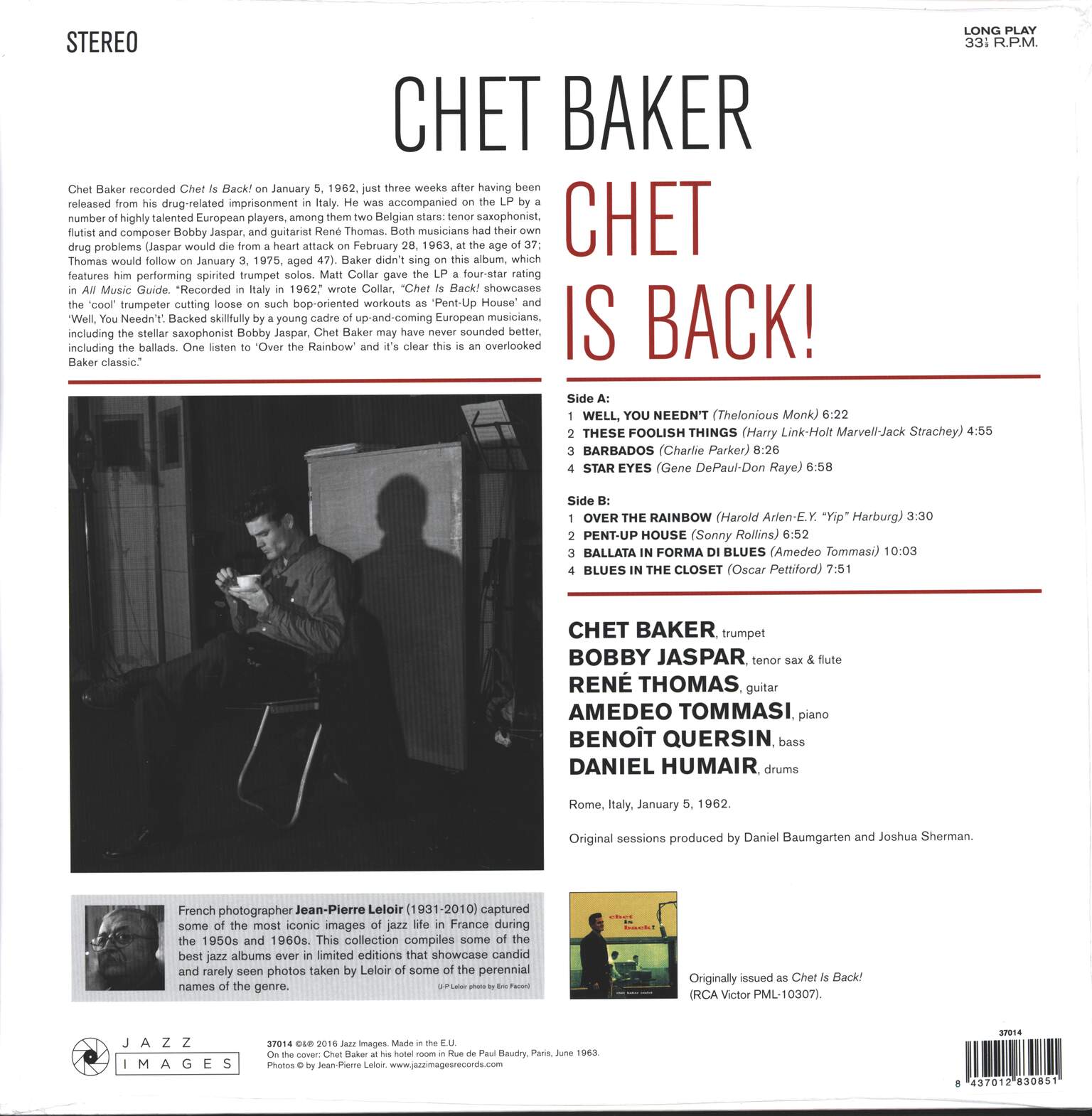 Chet Baker: Chet Is Back!, LP (Vinyl)