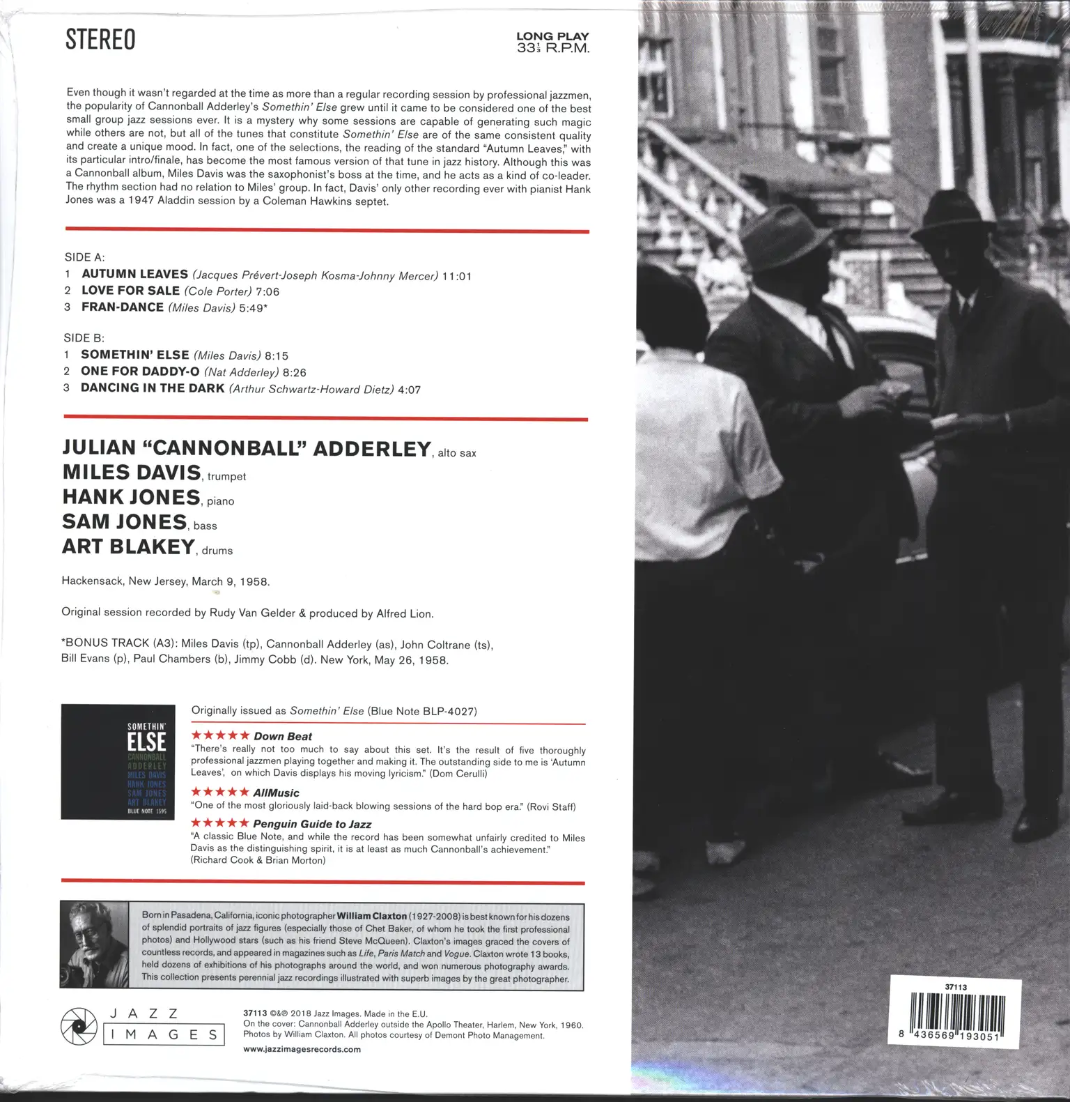 Cannonball Adderley: Somethin' Else, LP (Vinyl)