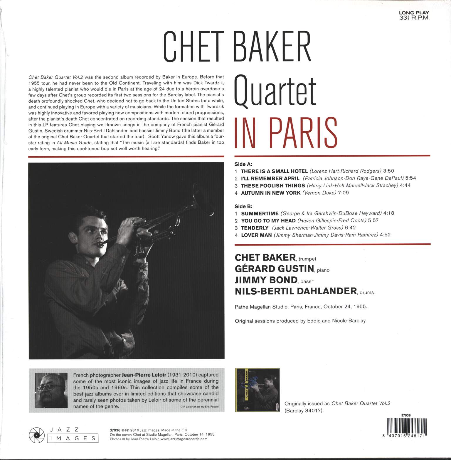 Chet Baker Quartet: In Paris, LP (Vinyl)